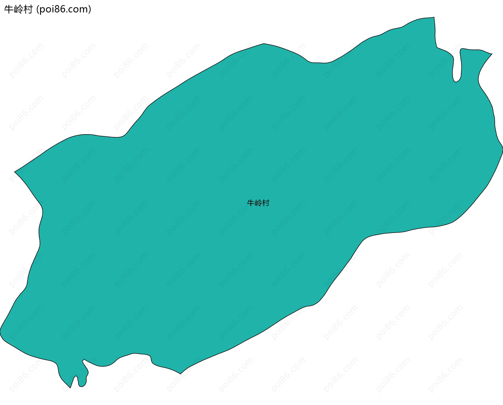 牛岭村边界地图