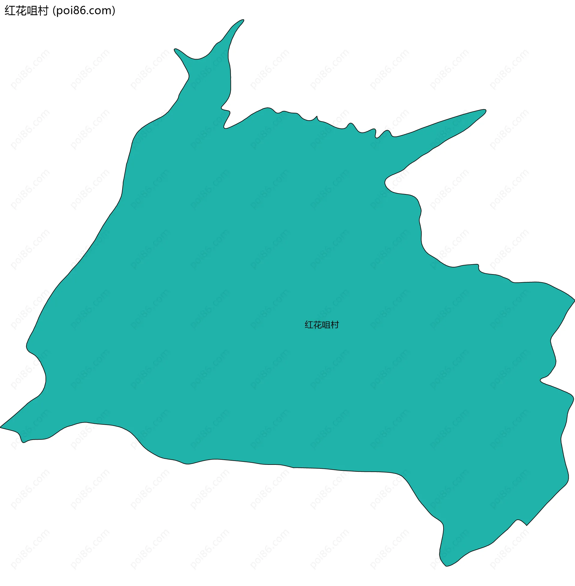 红花咀村边界地图