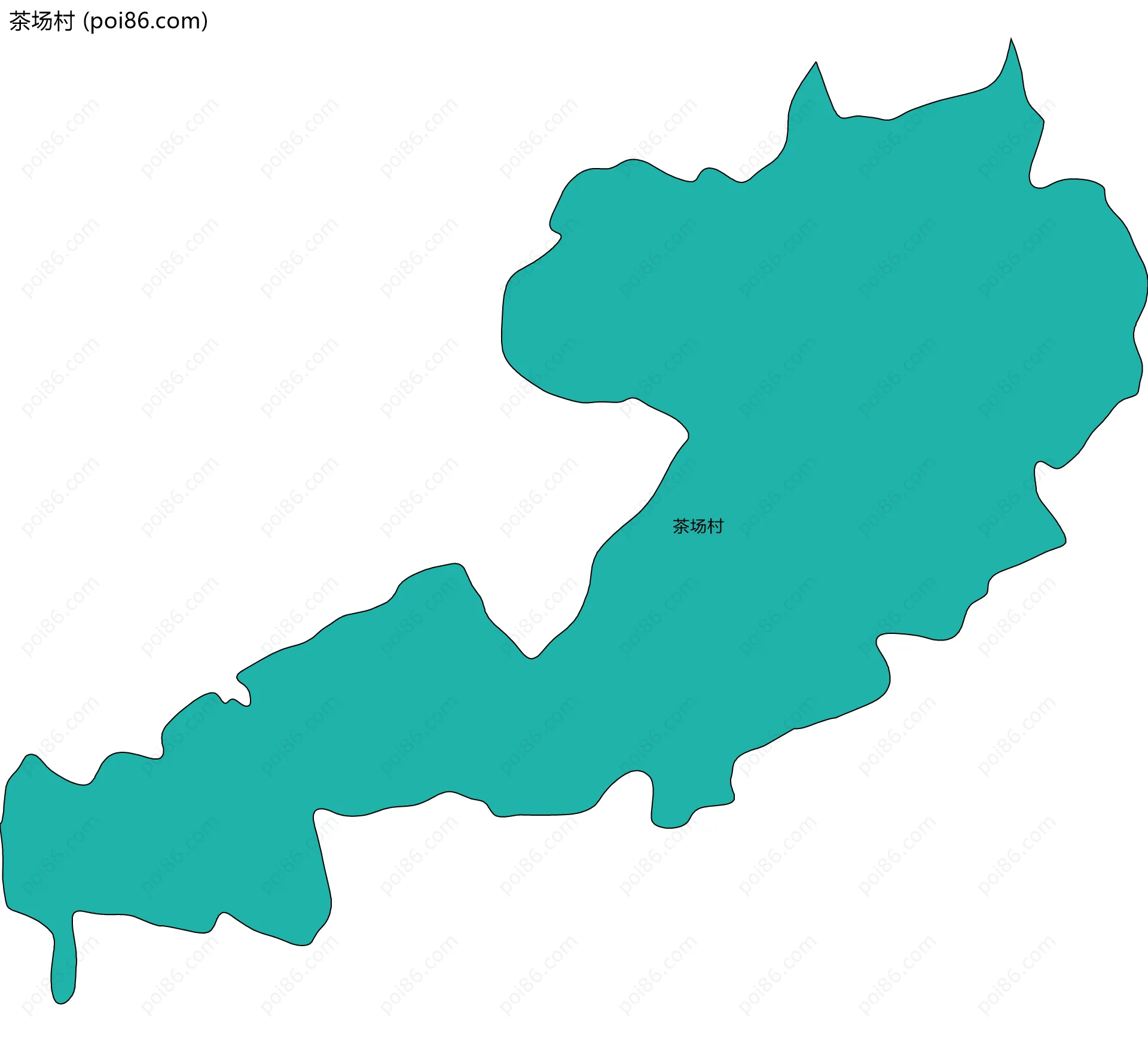 茶场村边界地图