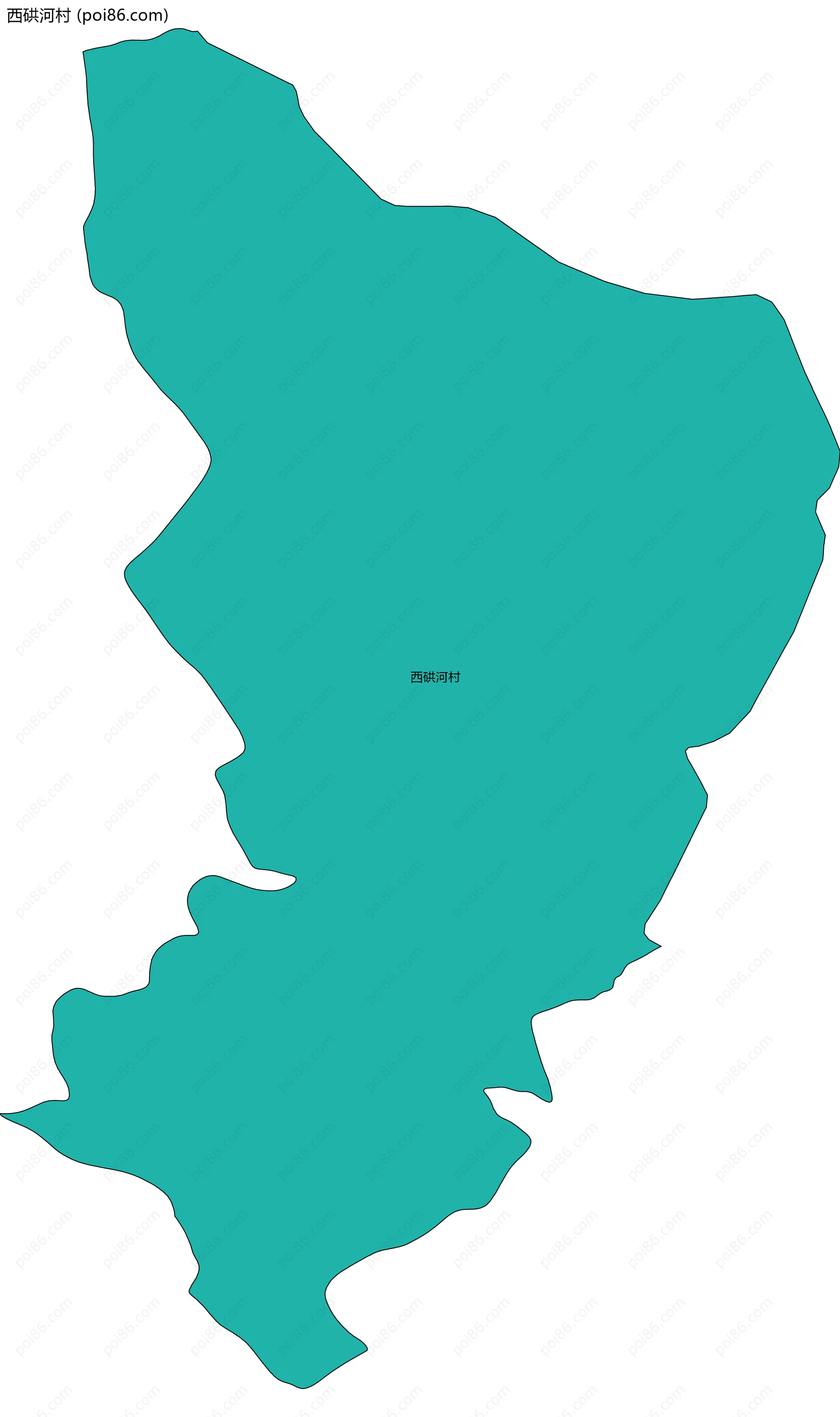 西硔河村边界地图