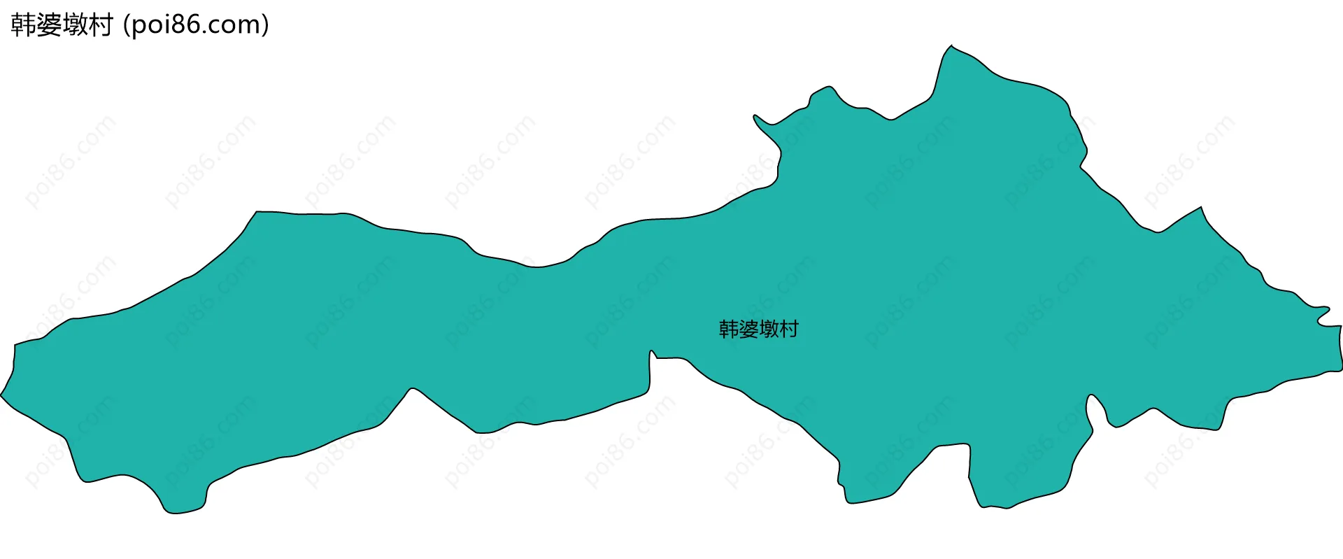 韩婆墩村边界地图