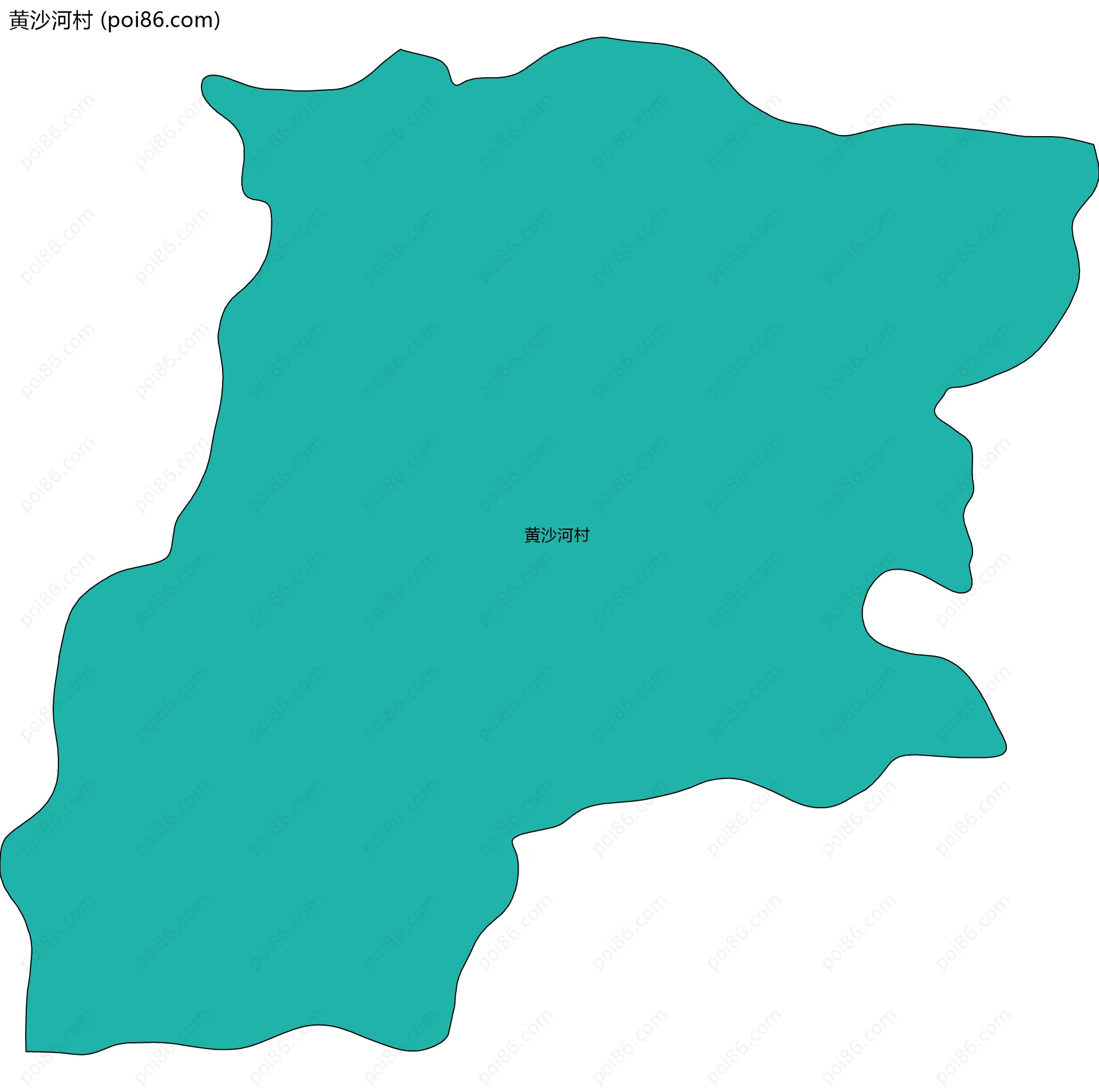 黄沙河村边界地图