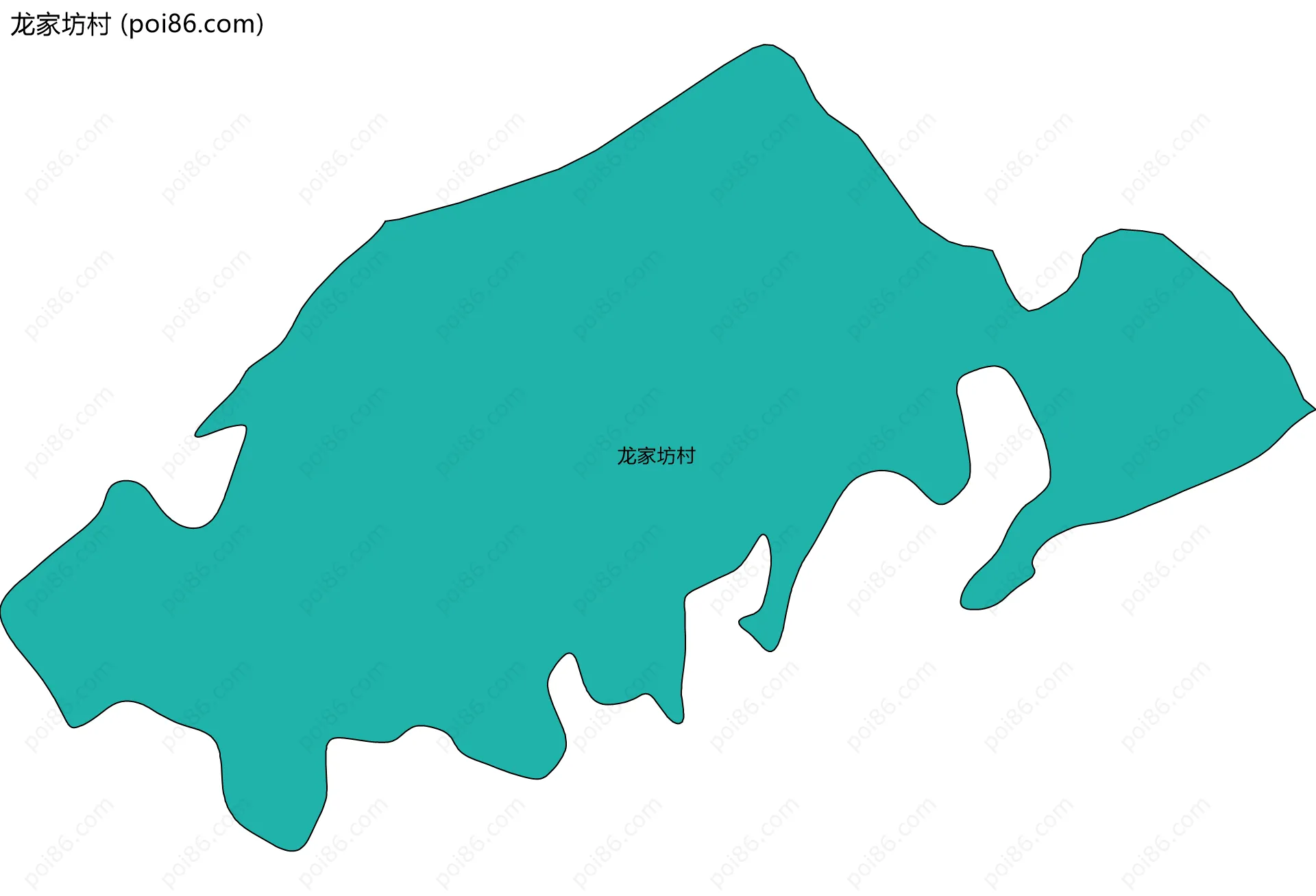 龙家坊村边界地图