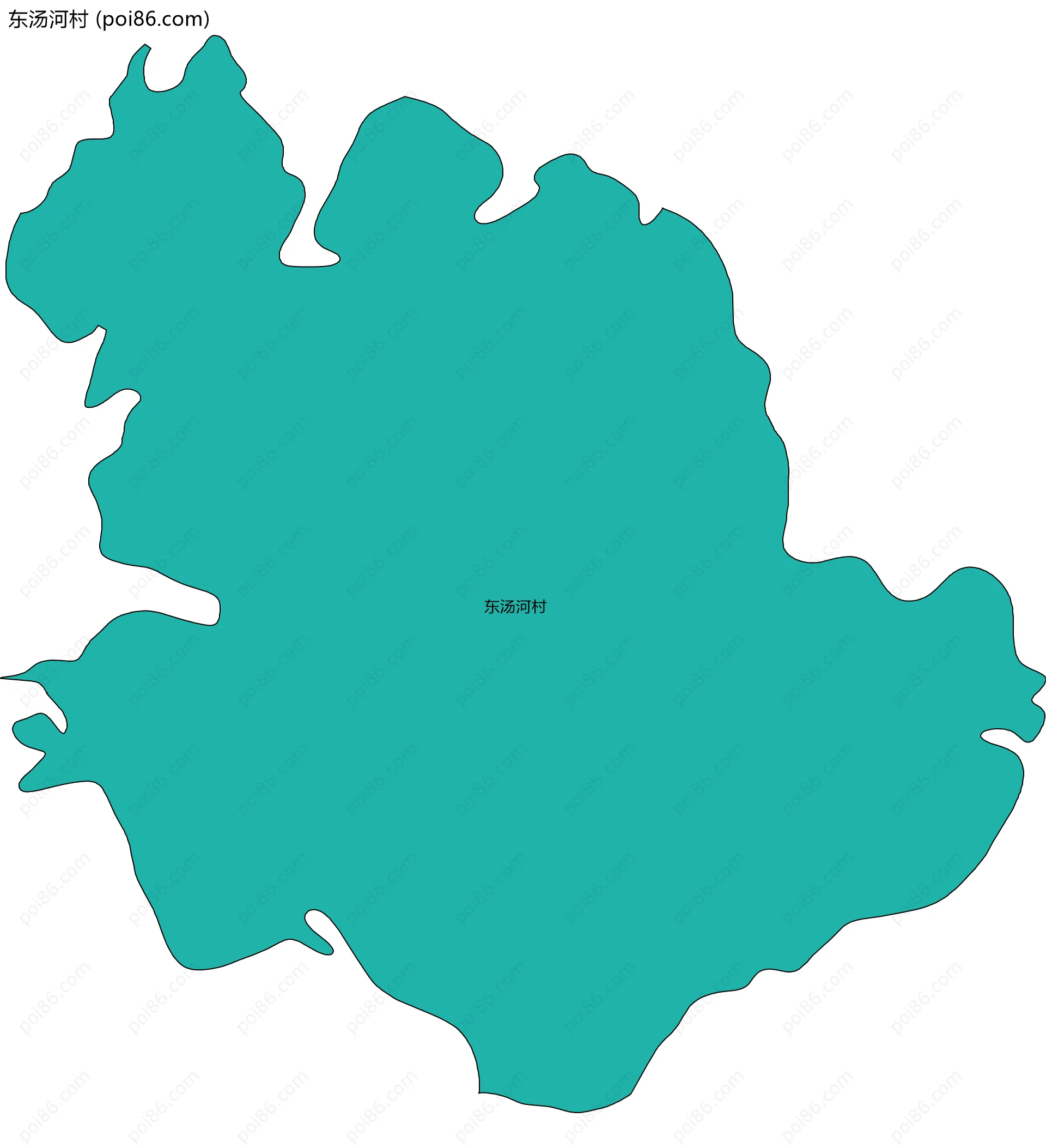 东汤河村边界地图