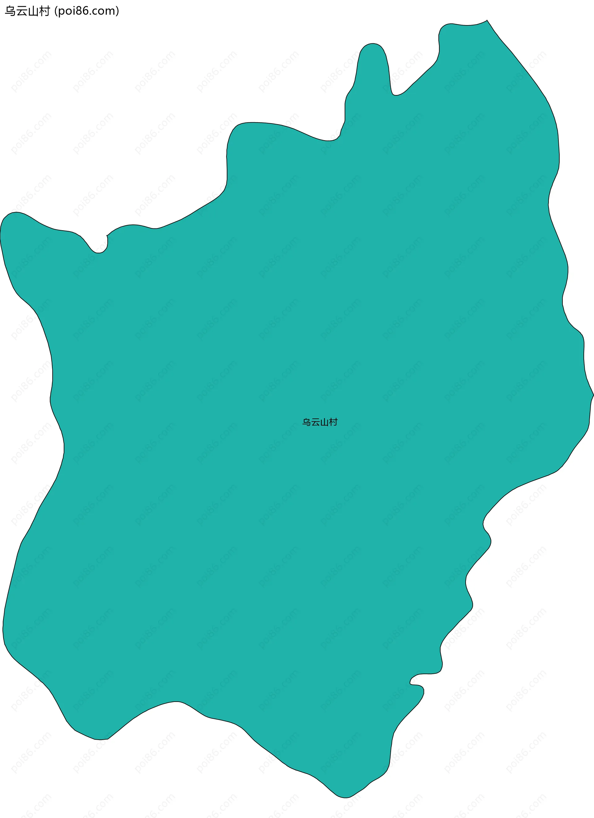 乌云山村边界地图