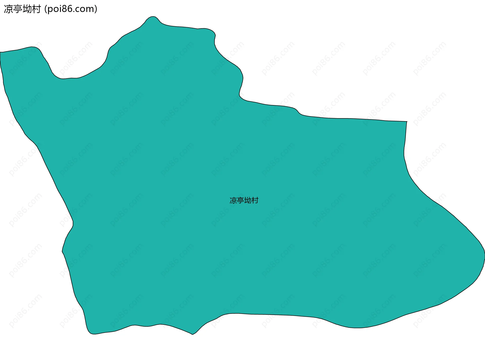 凉亭坳村边界地图