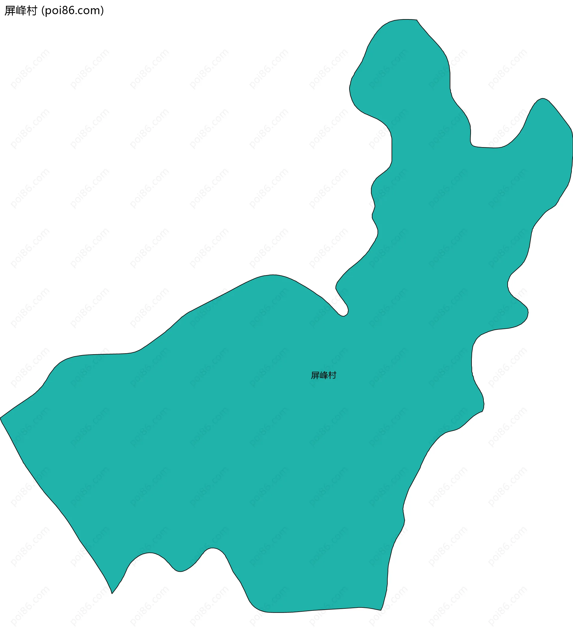 屏峰村边界地图