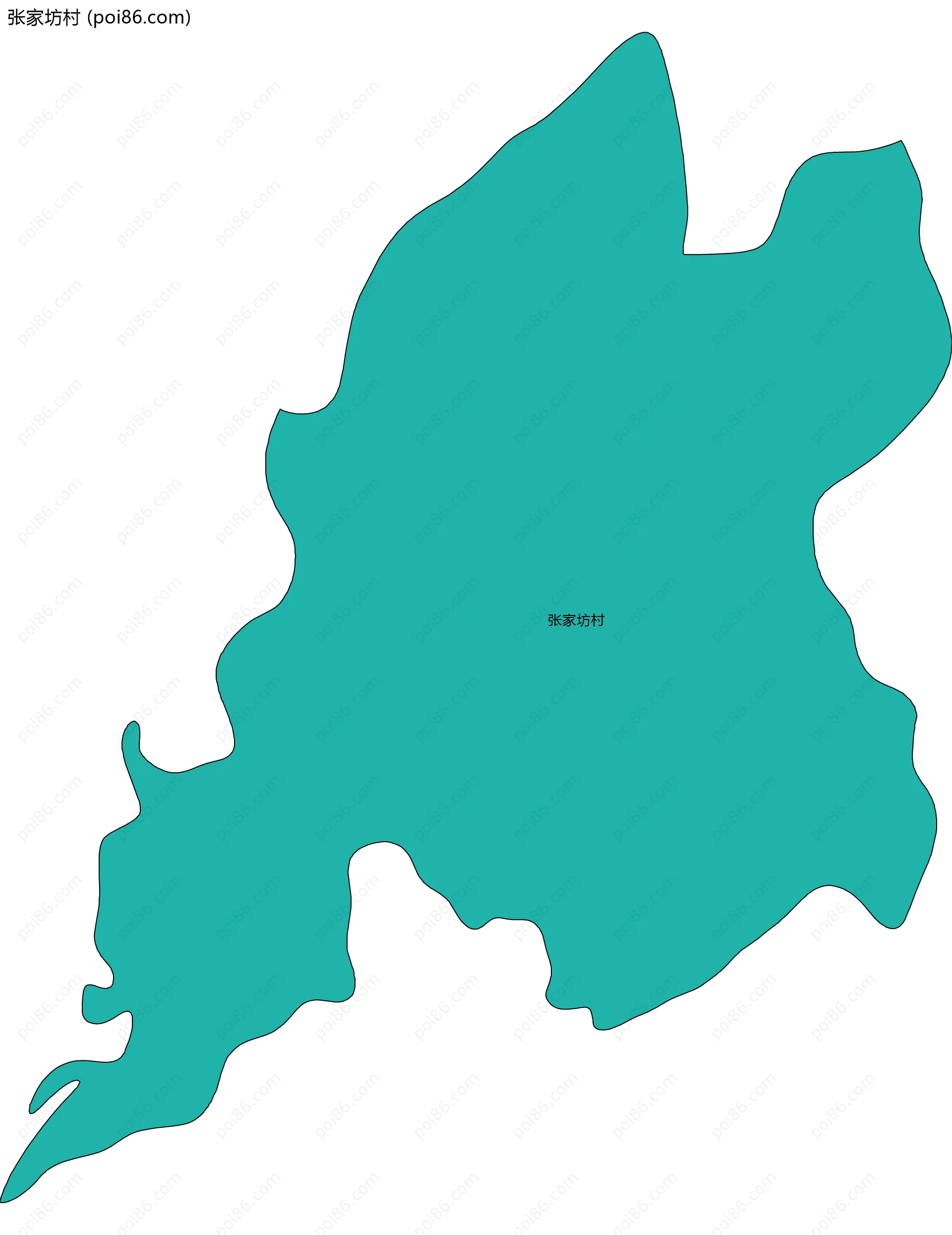 张家坊村边界地图