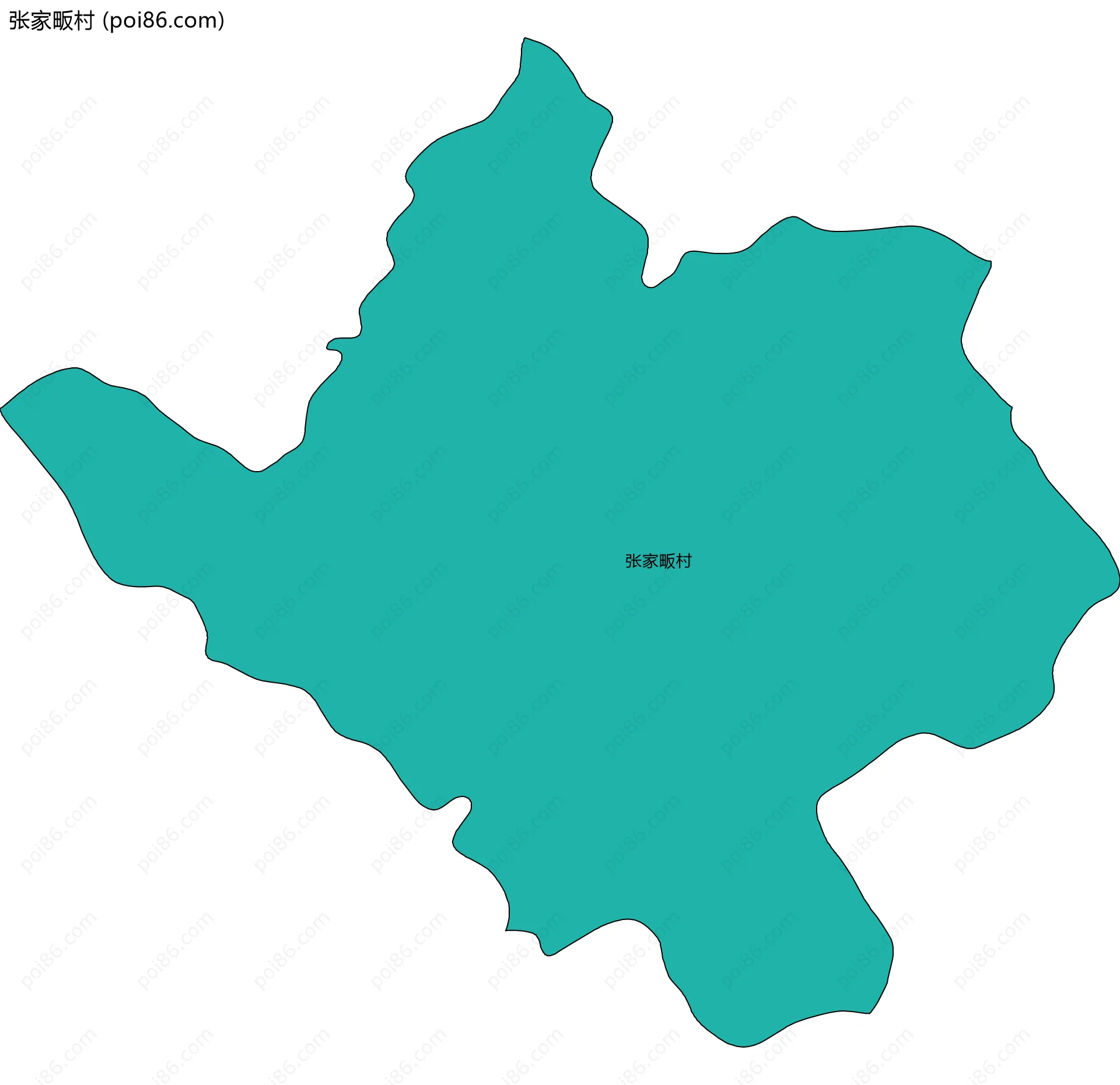 张家畈村边界地图