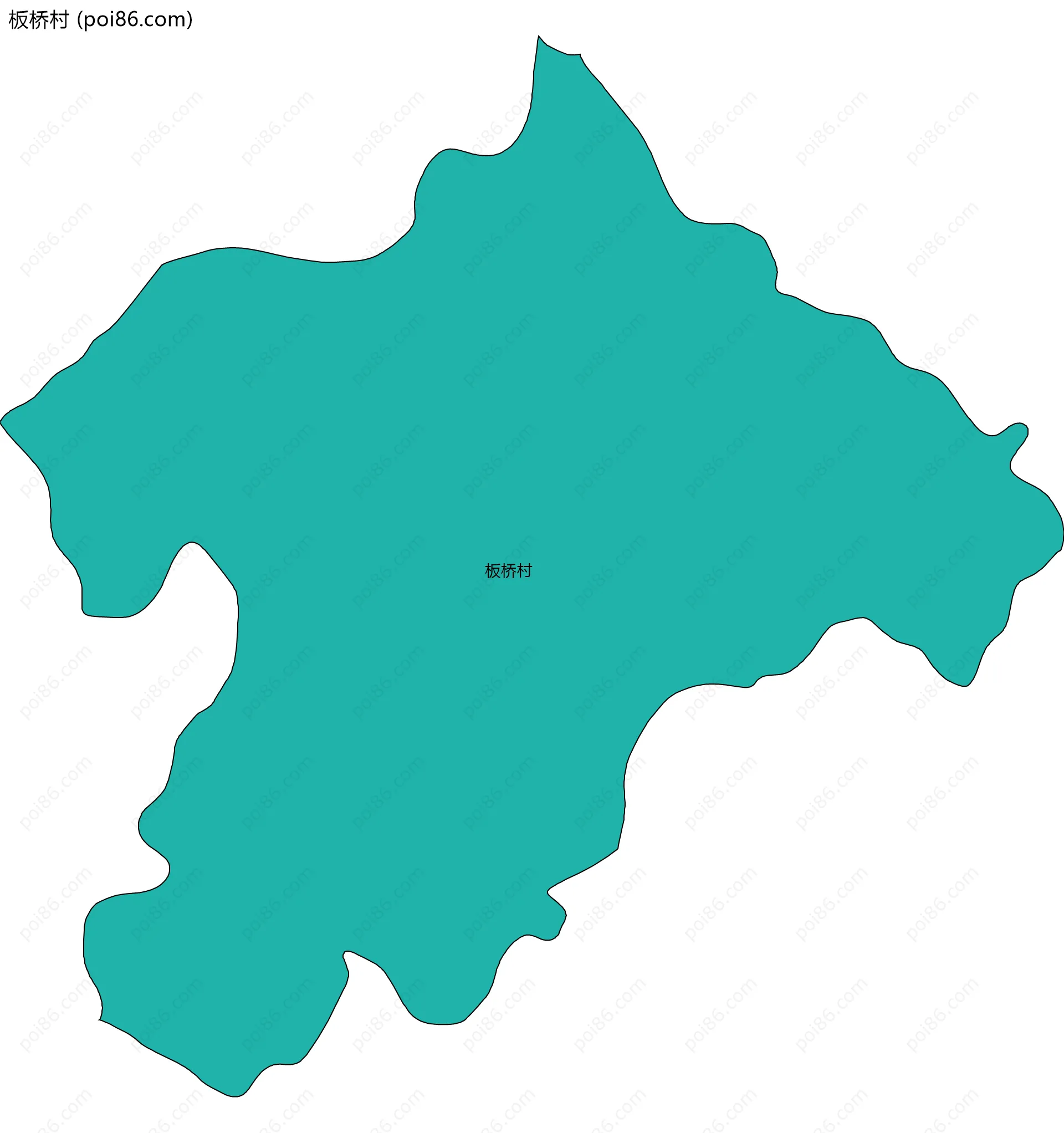 板桥村边界地图