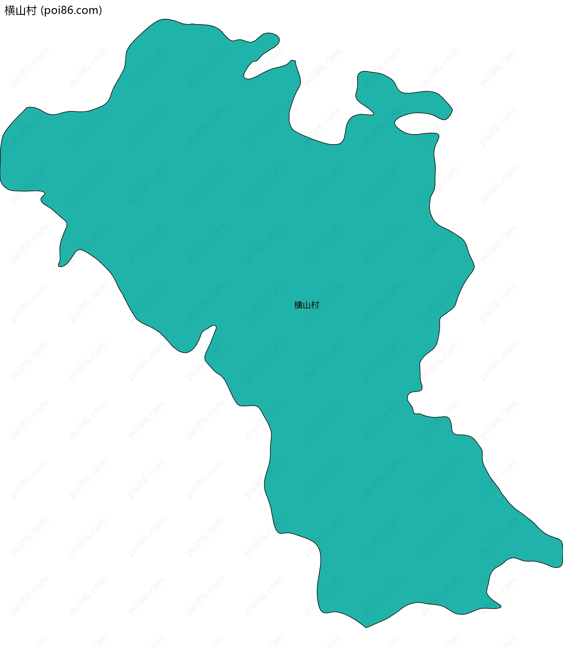 横山村边界地图