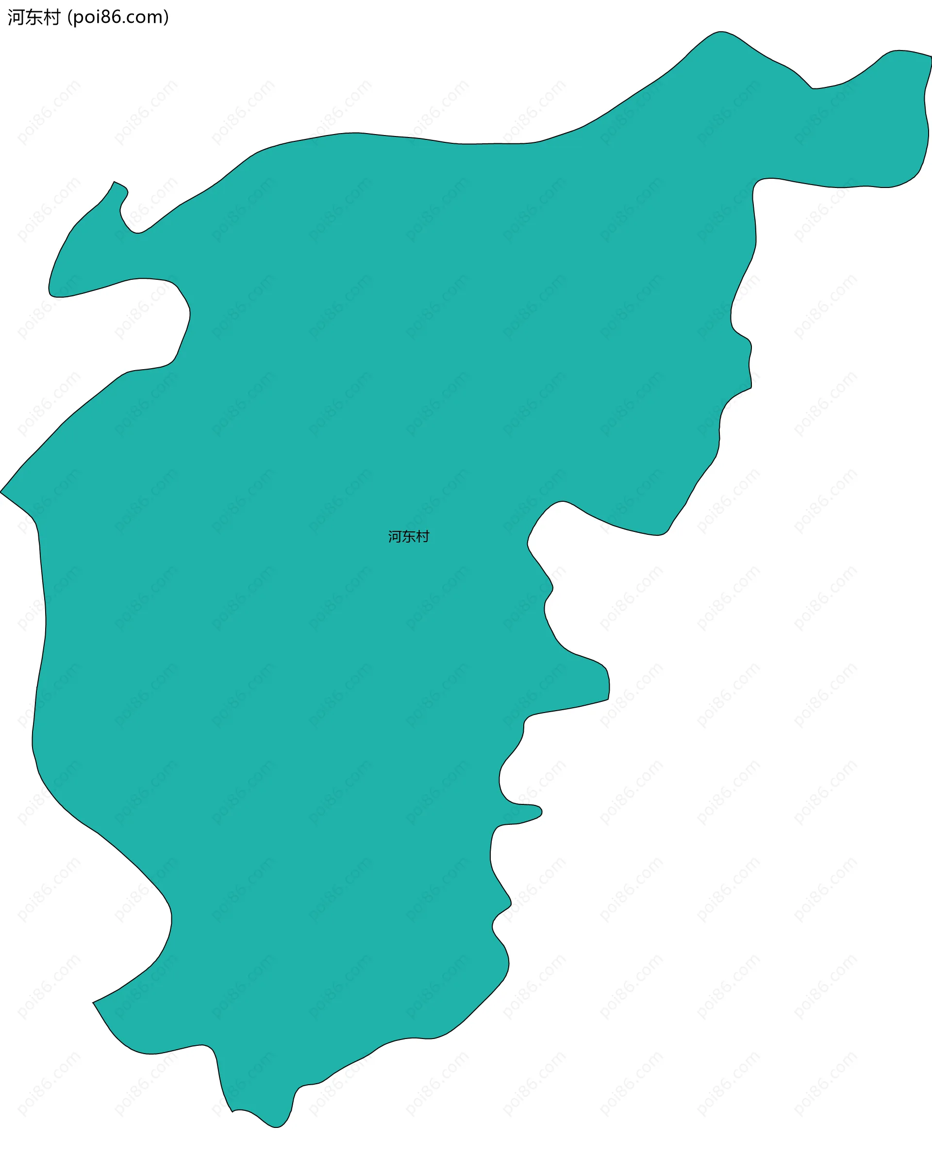 河东村边界地图