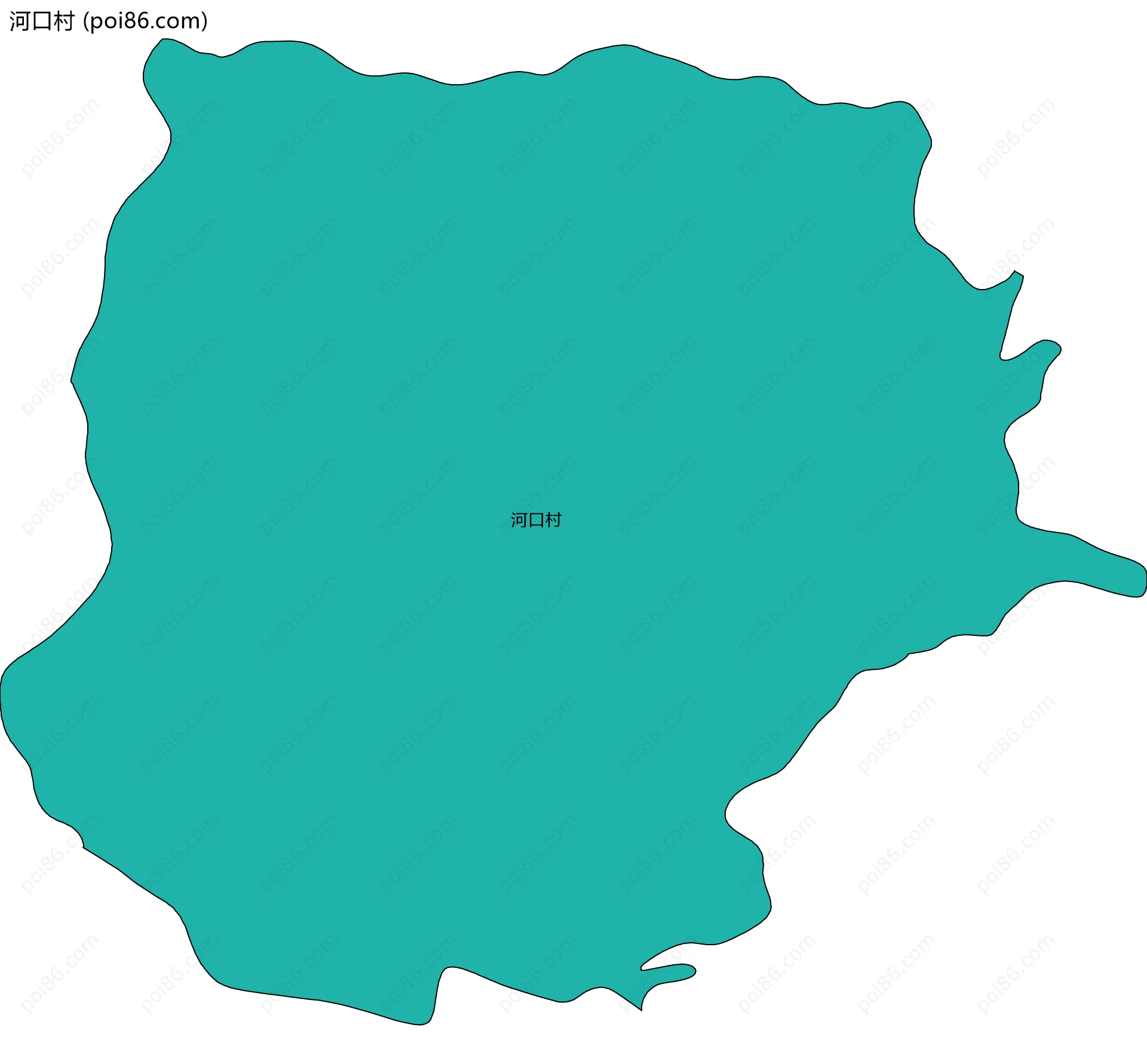 河口村边界地图