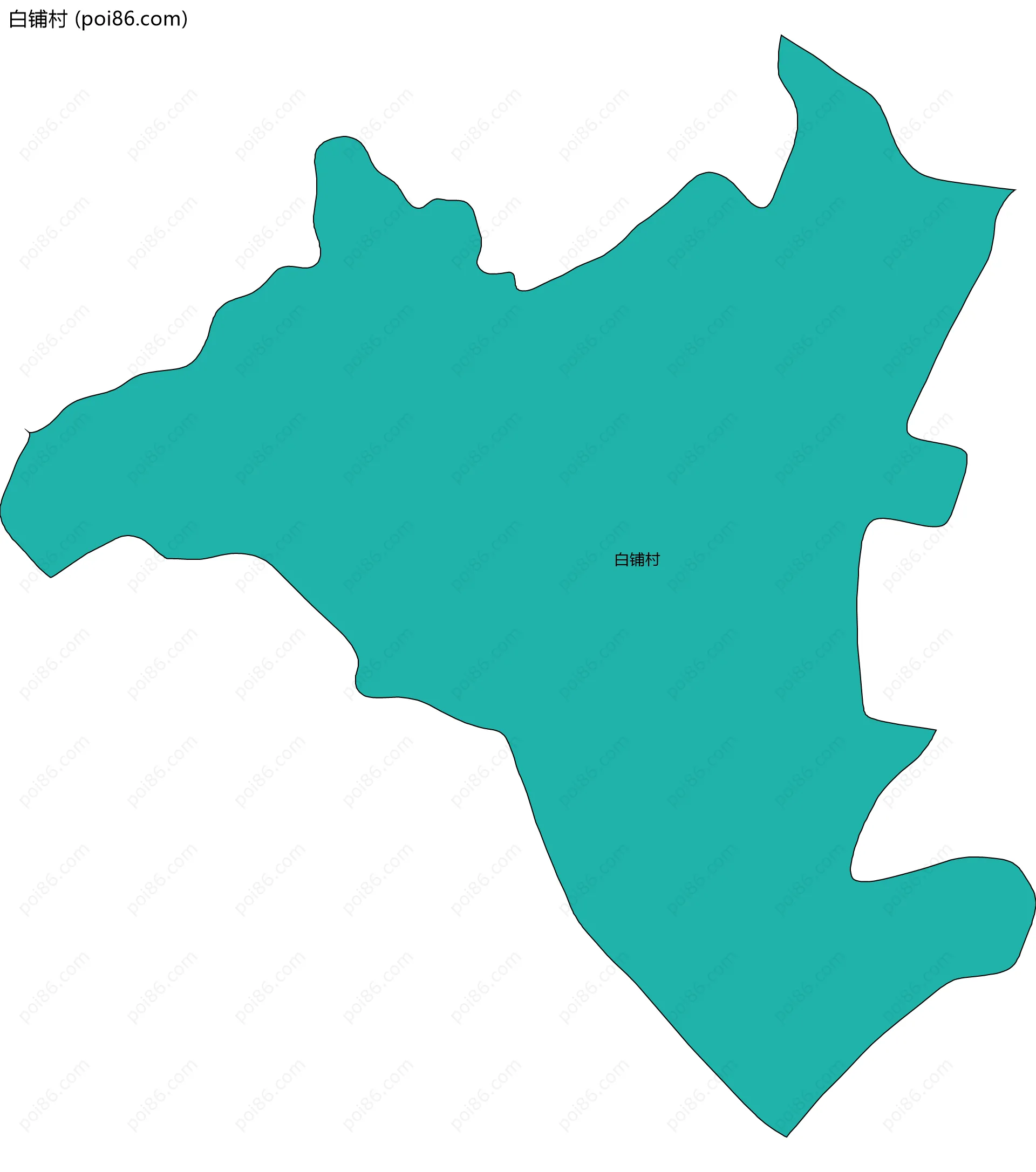 白铺村边界地图