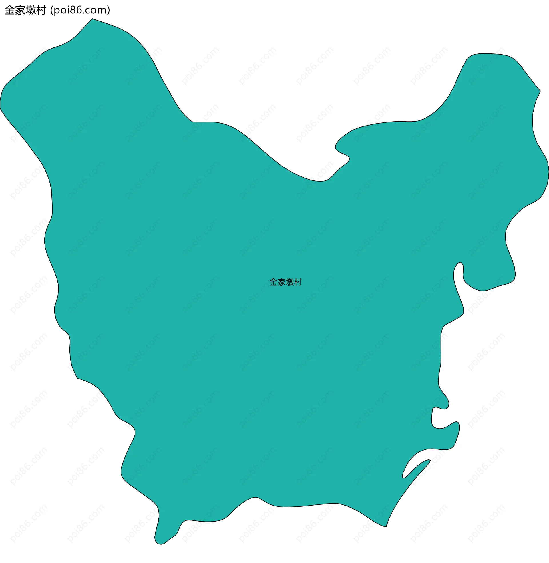 金家墩村边界地图