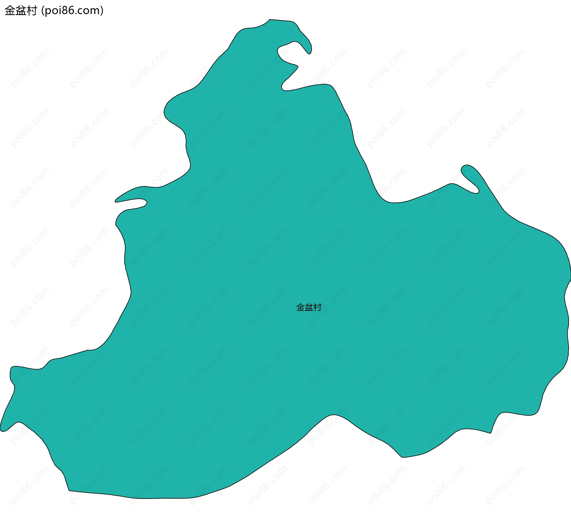 金盆村边界地图