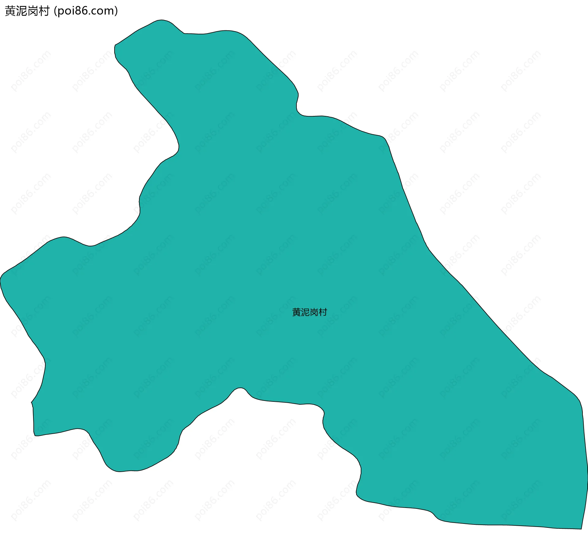 黄泥岗村边界地图