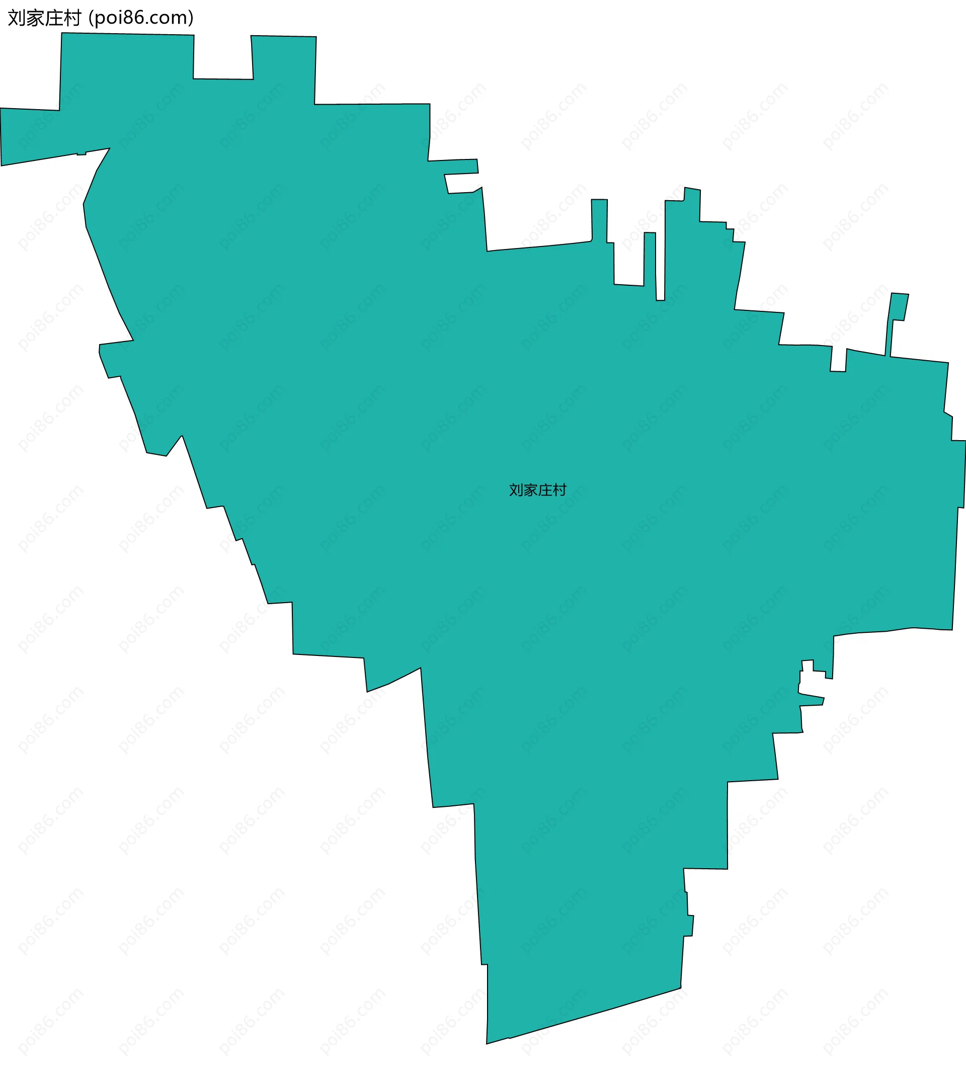 刘家庄村边界地图
