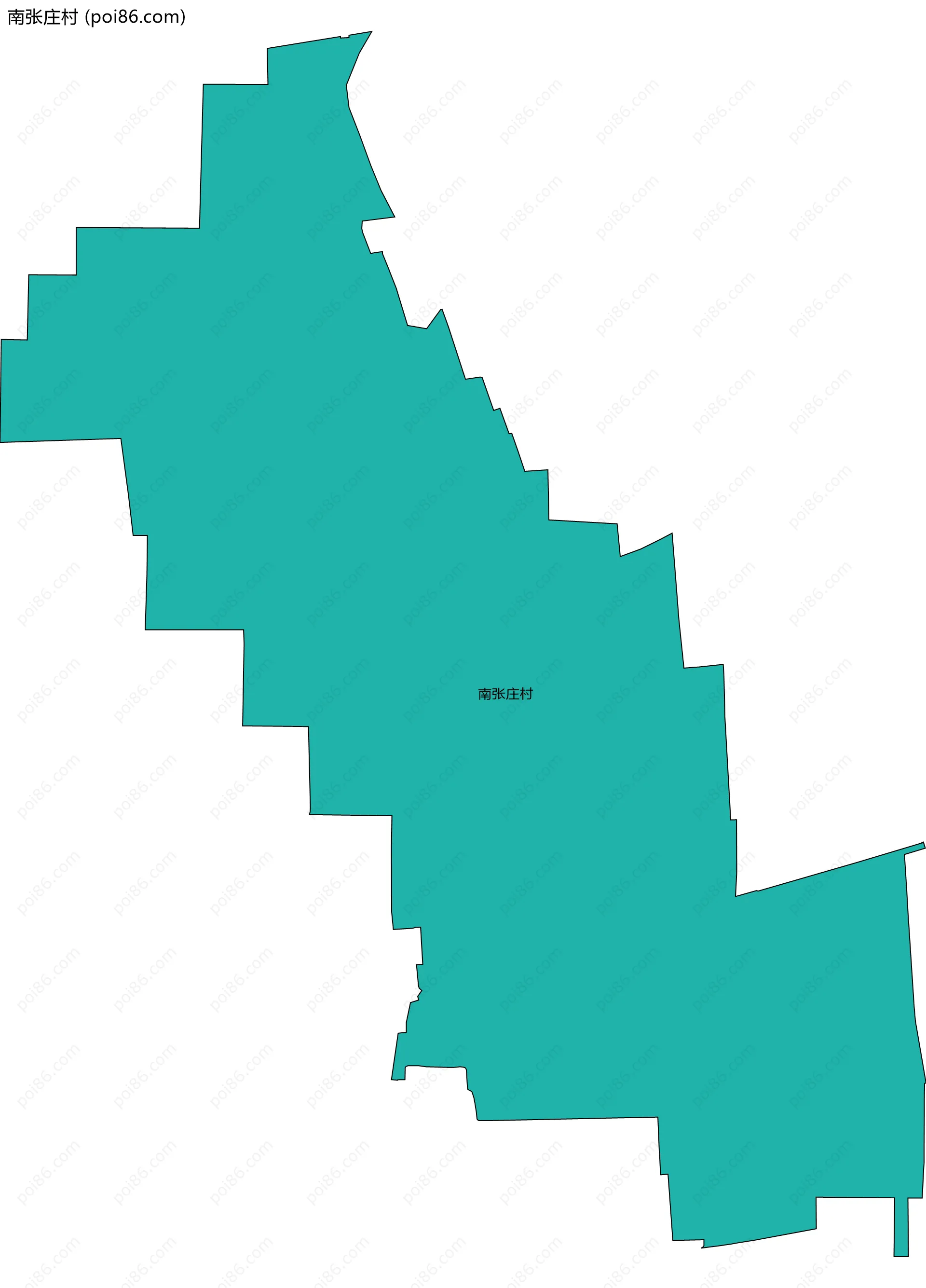 南张庄村边界地图