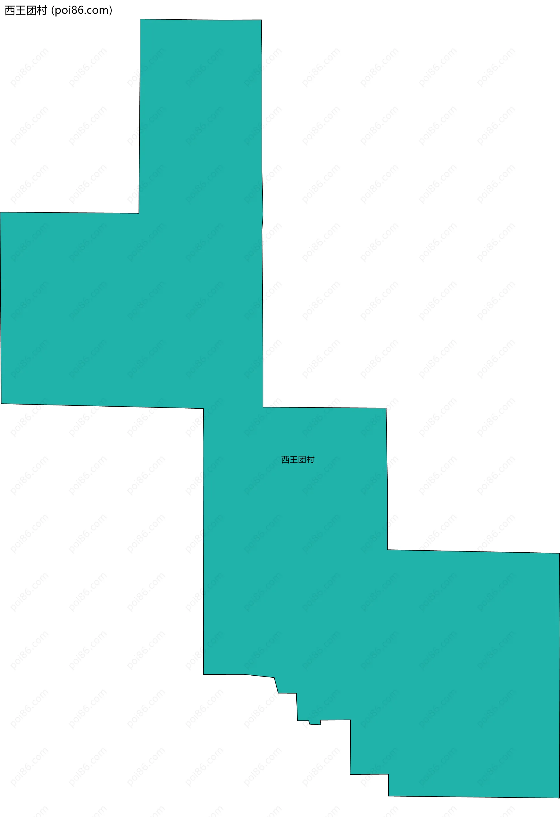 西王团村边界地图