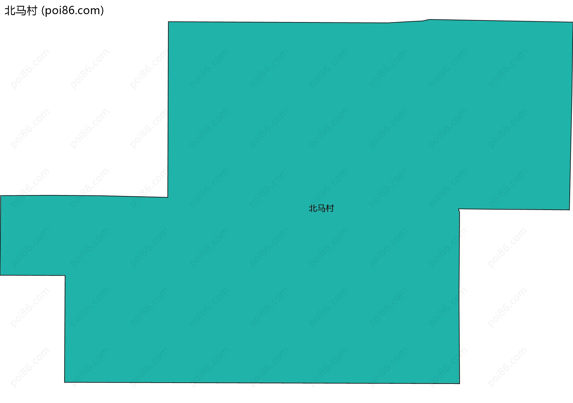 北马村边界地图