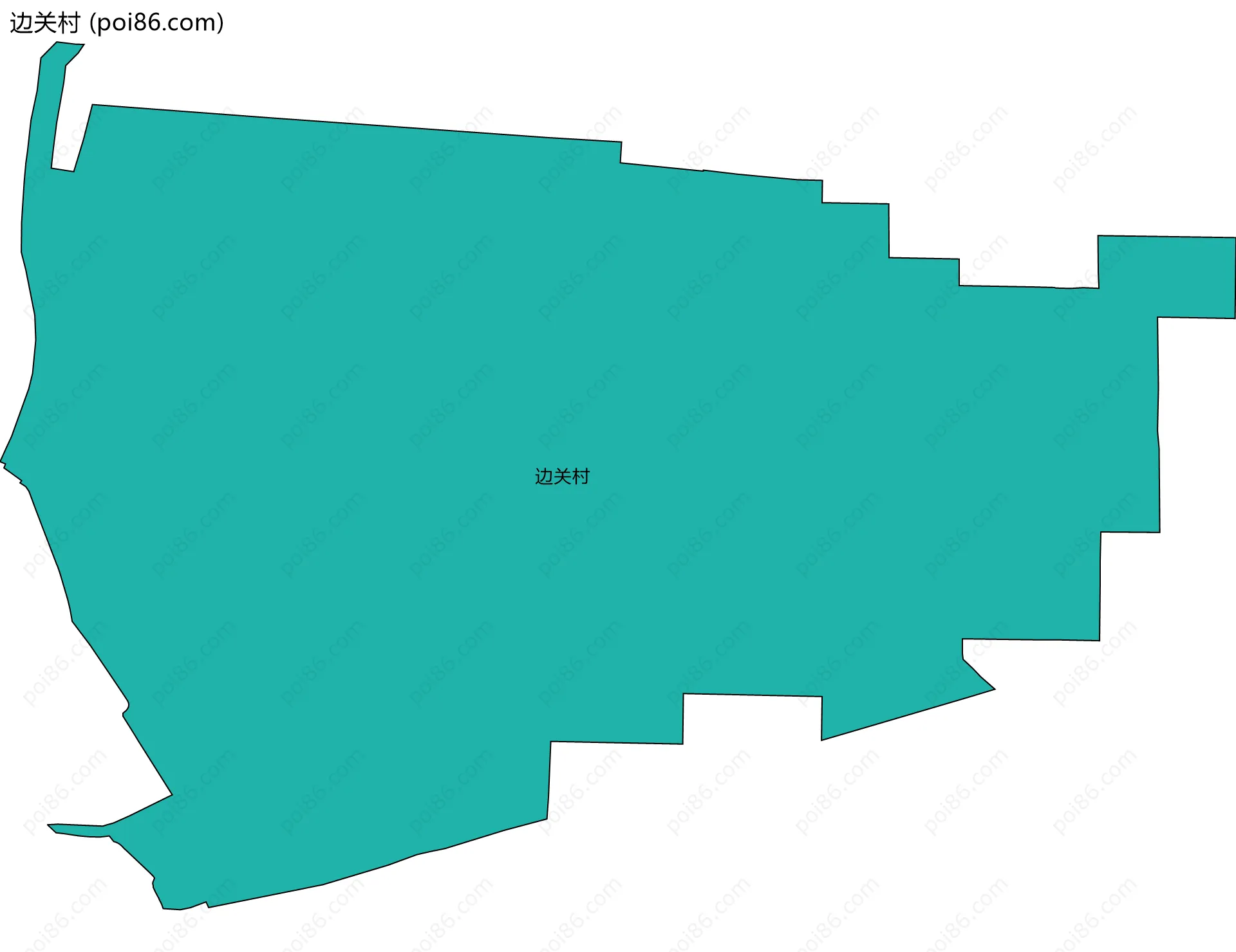 边关村边界地图
