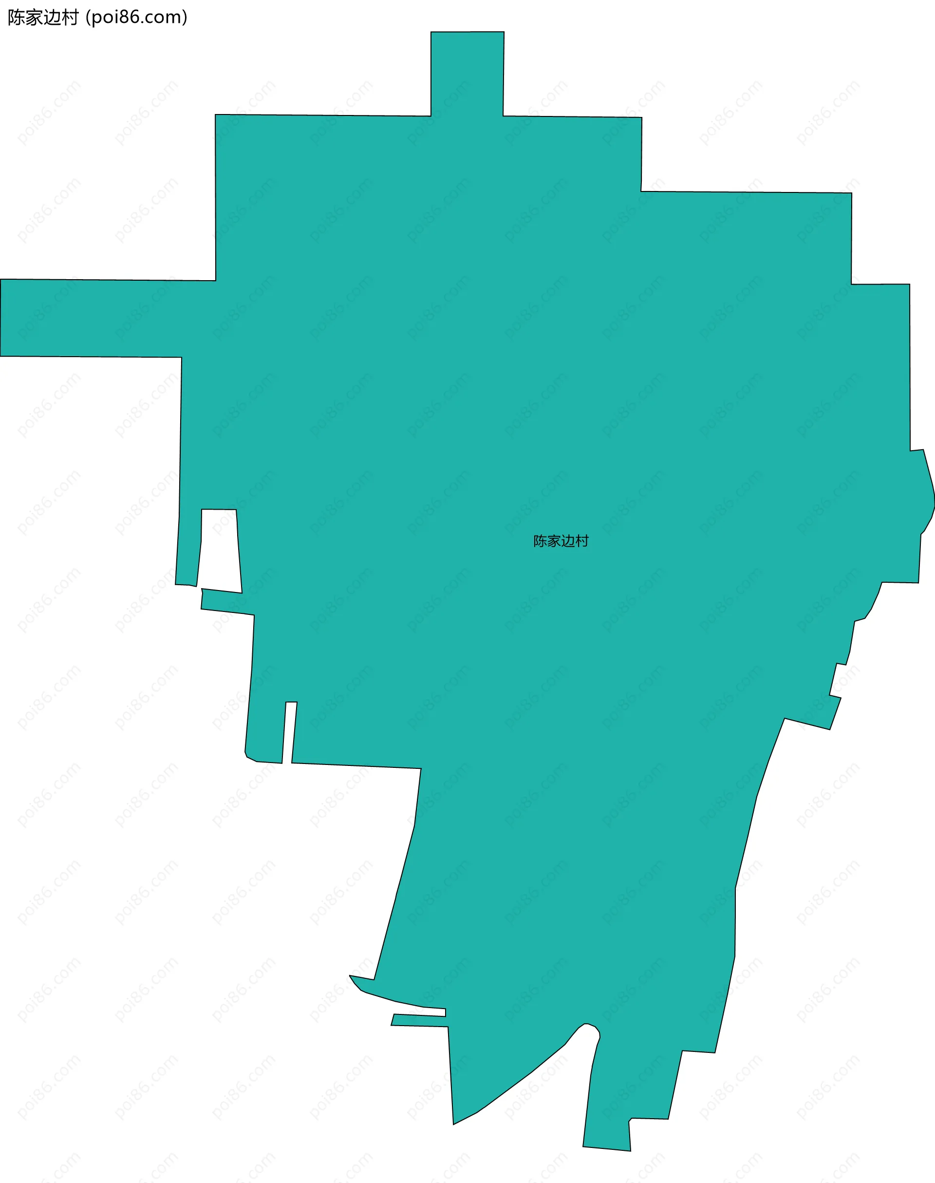 陈家边村边界地图