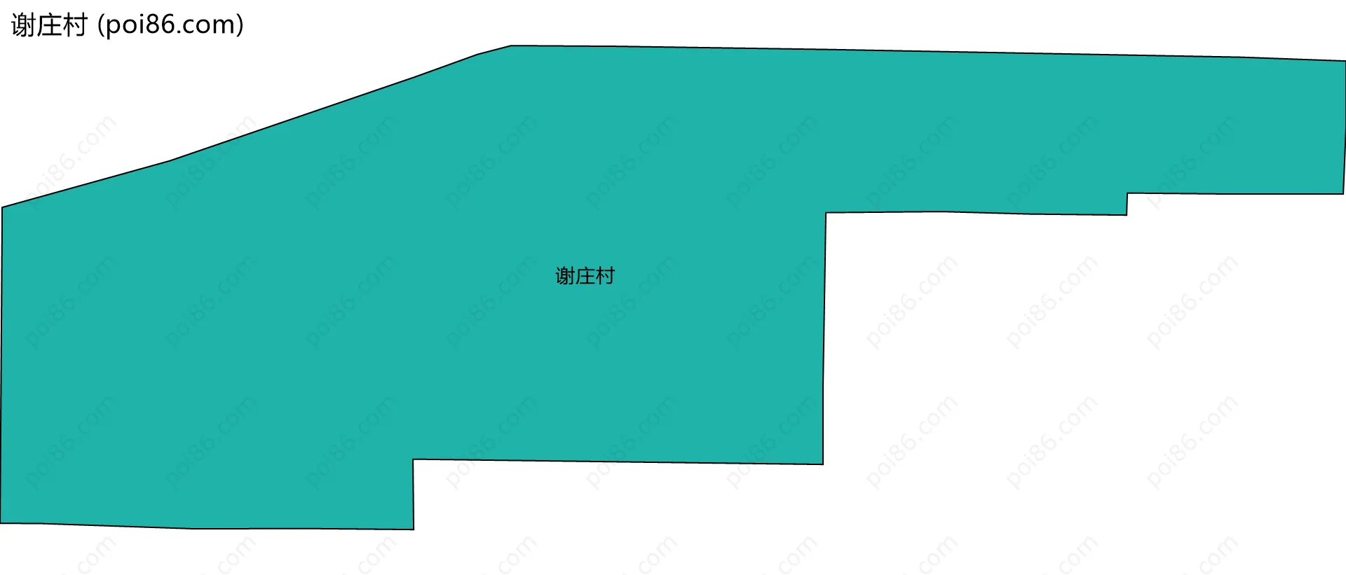 谢庄村边界地图