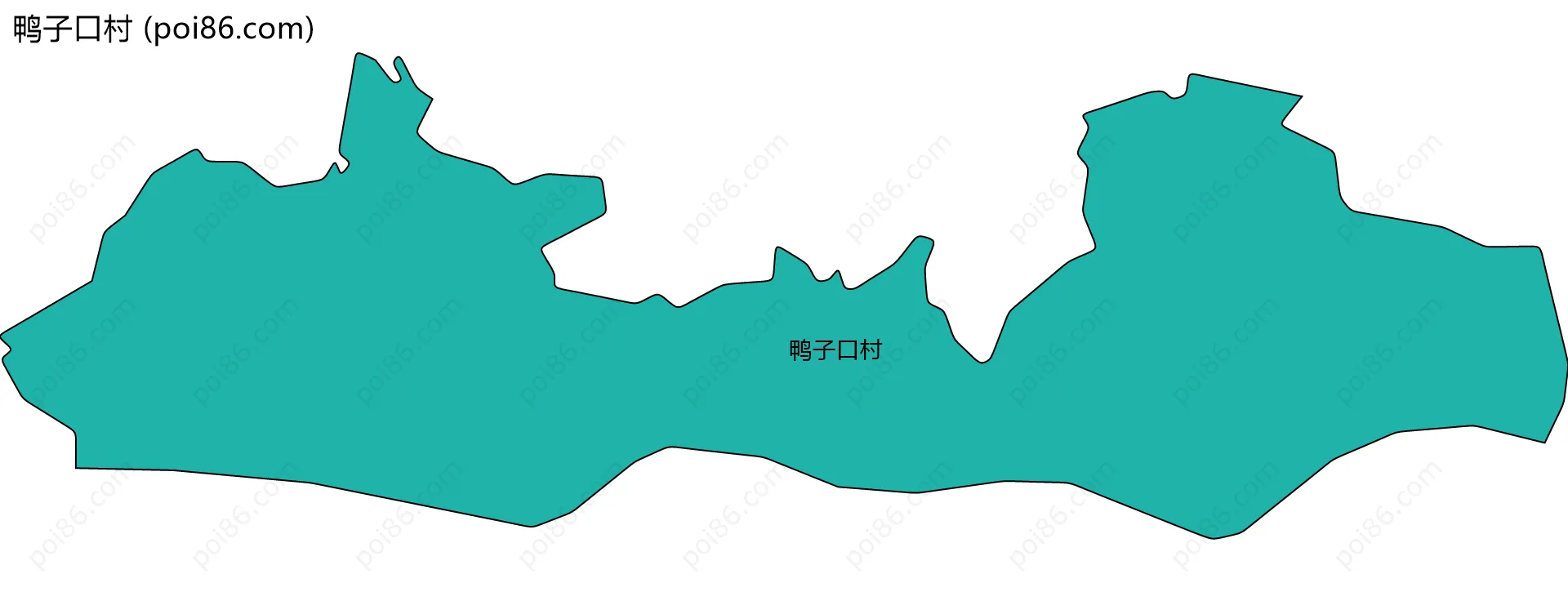 鸭子口村边界地图