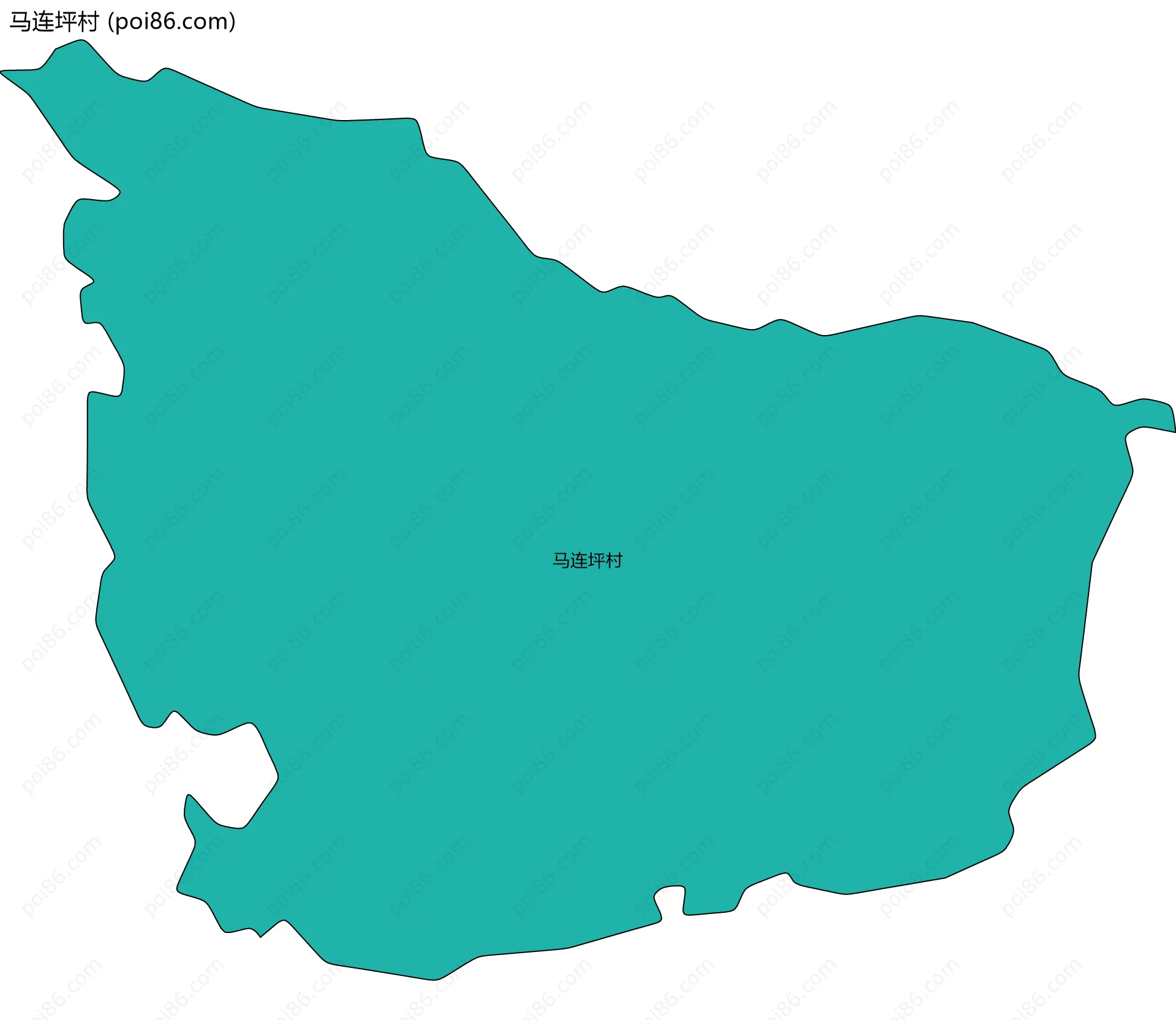 马连坪村边界地图