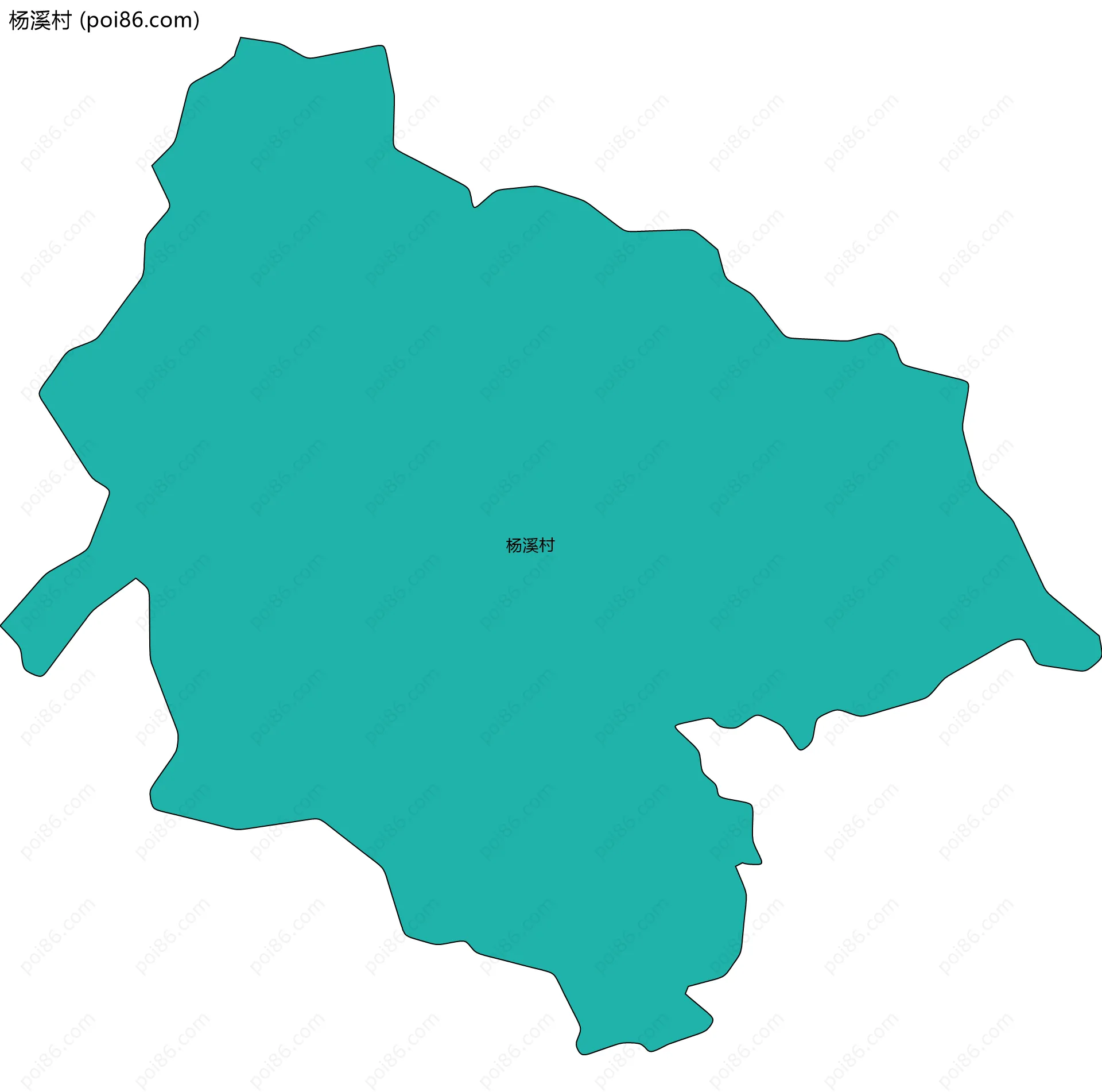 杨溪村边界地图