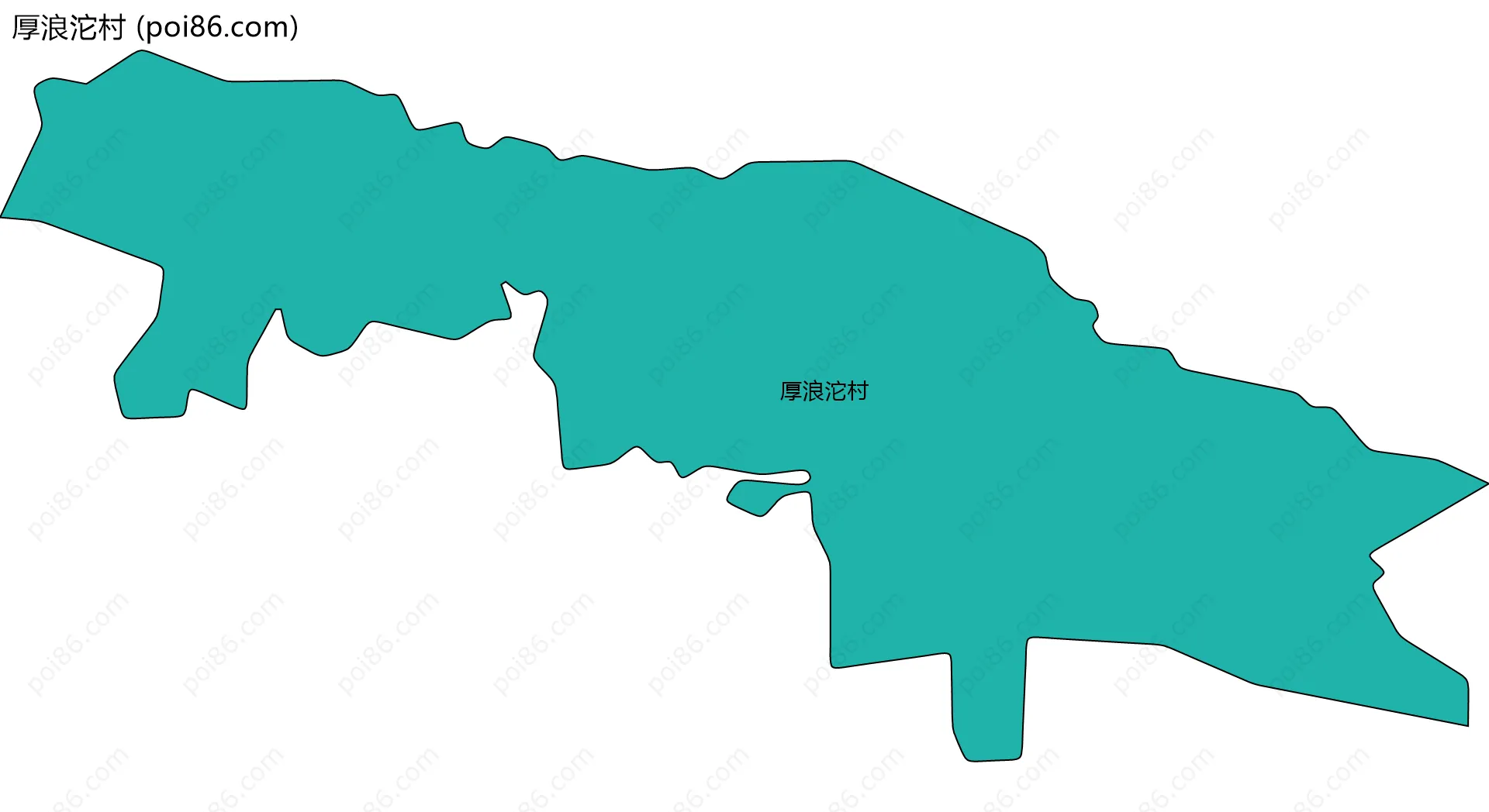 厚浪沱村边界地图