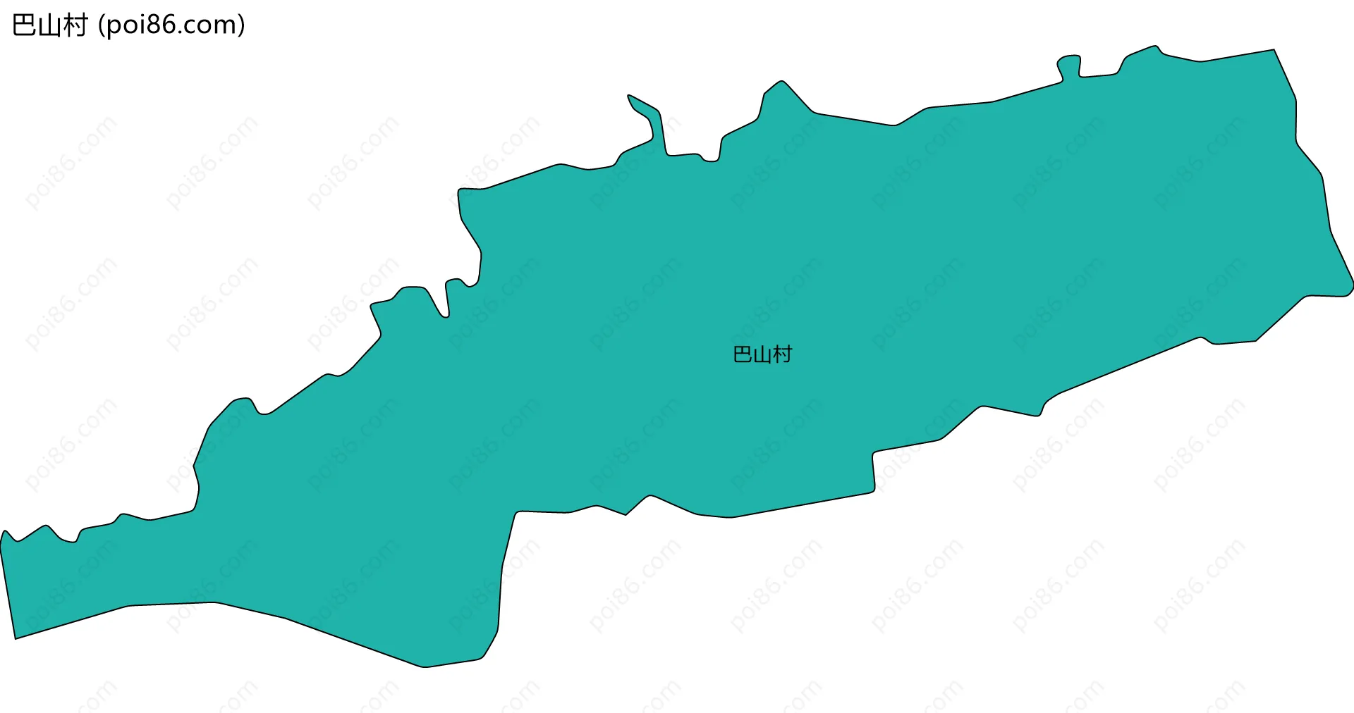 巴山村边界地图