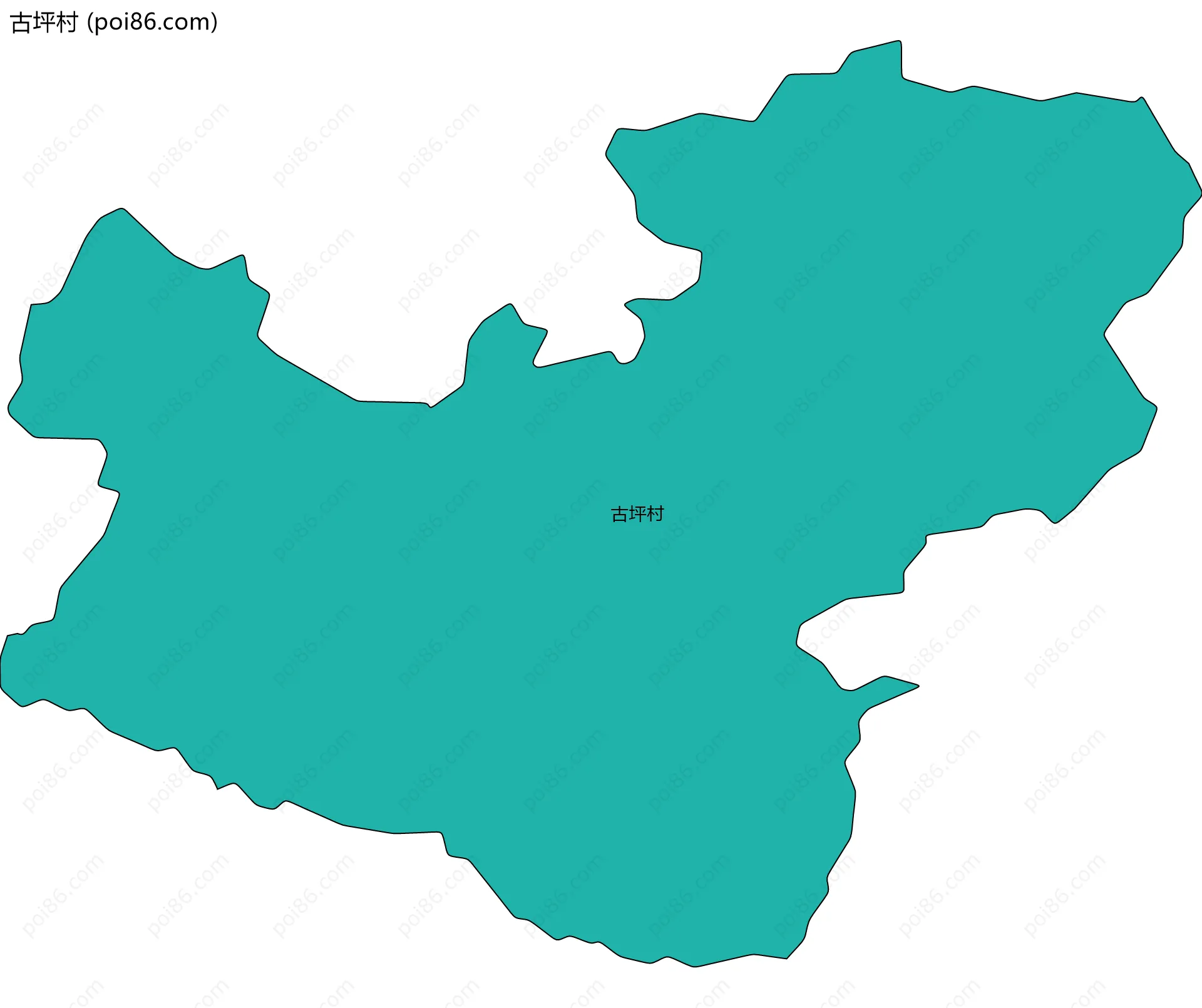 古坪村边界地图