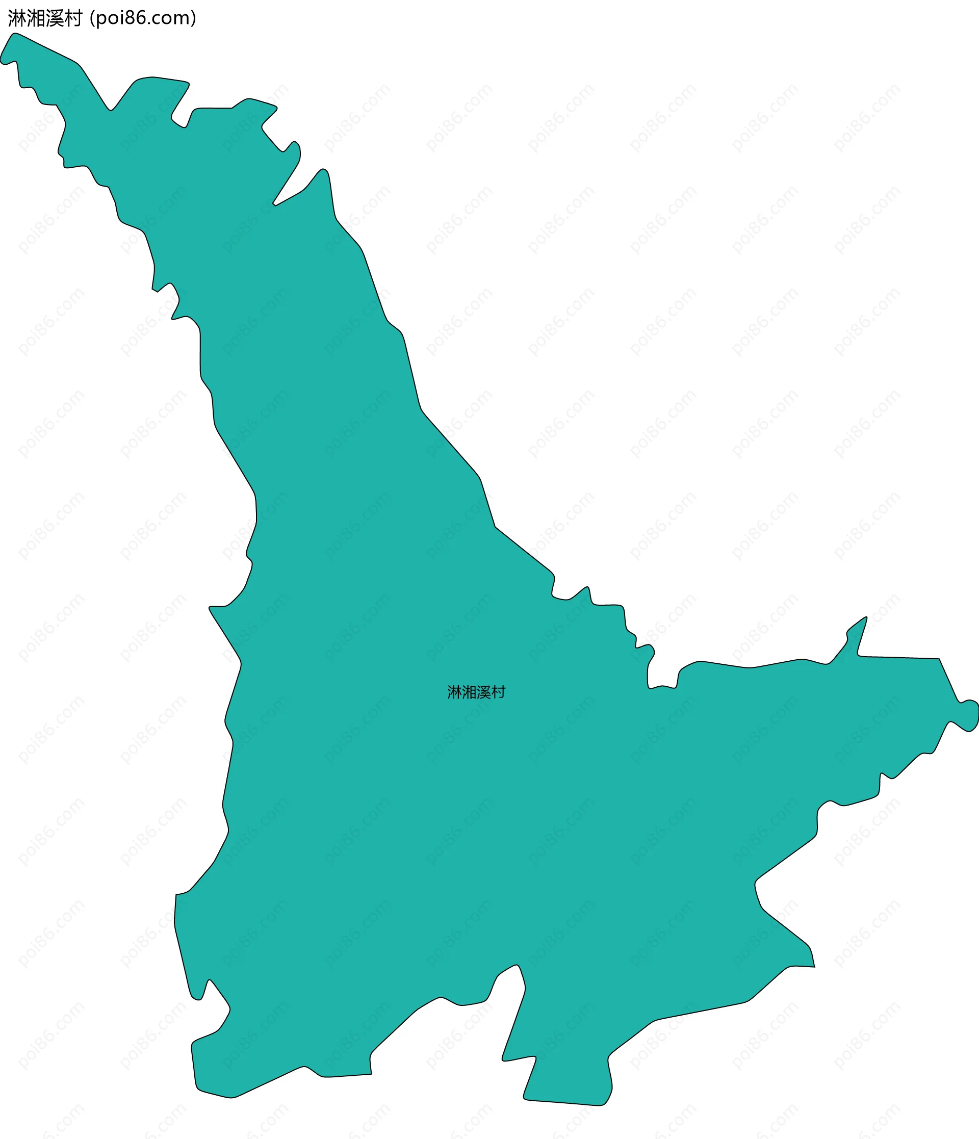 淋湘溪村边界地图