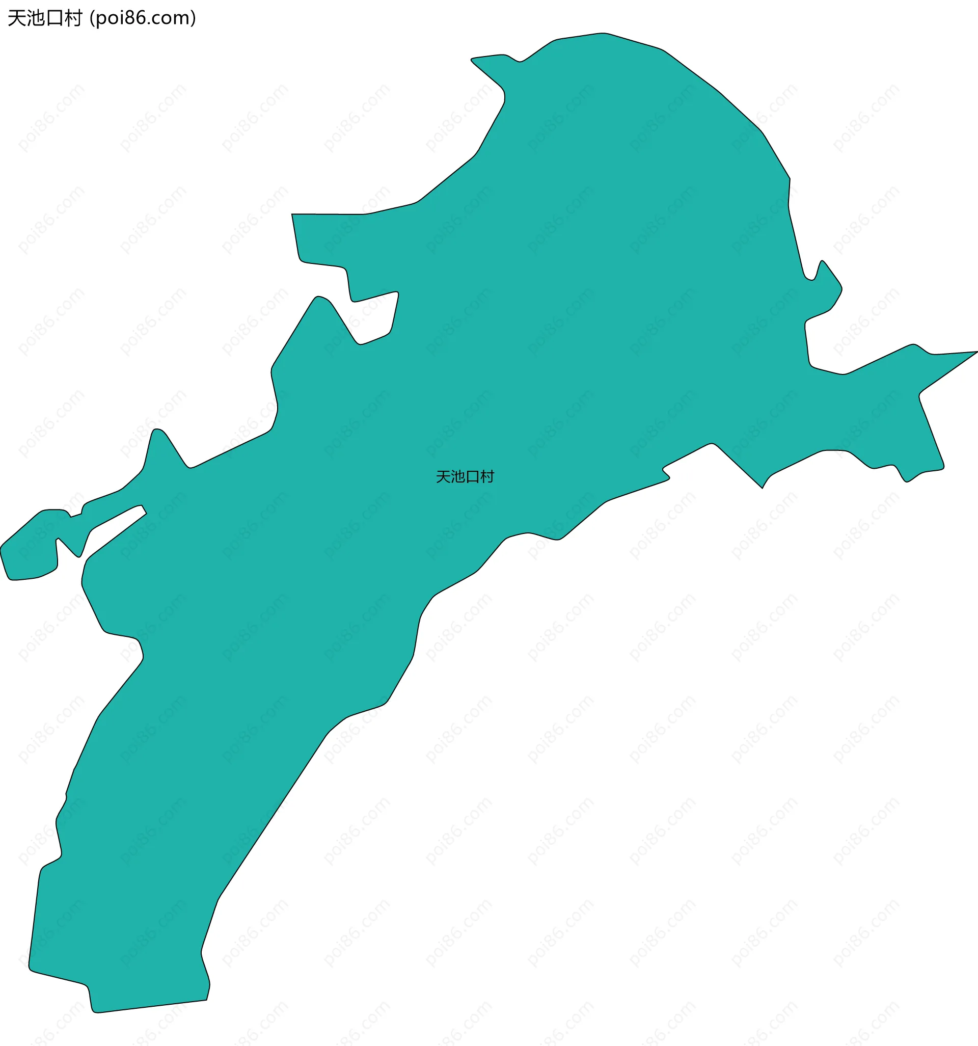 天池口村边界地图