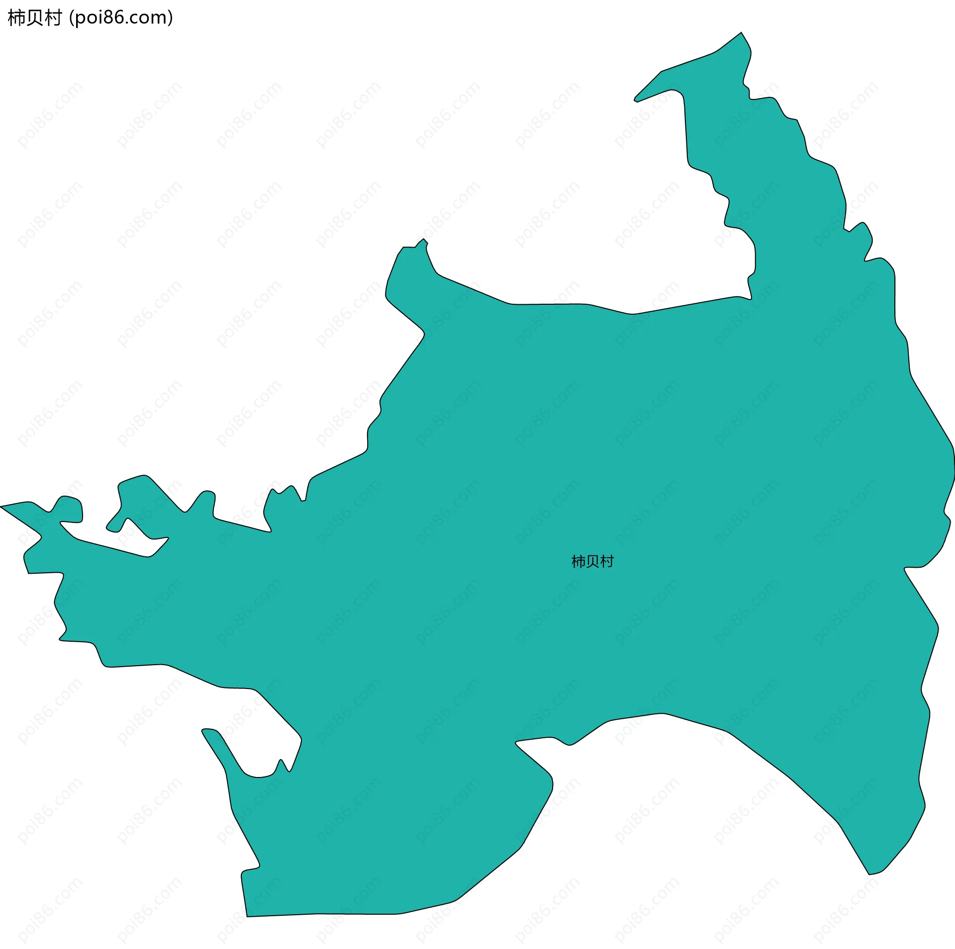 柿贝村边界地图