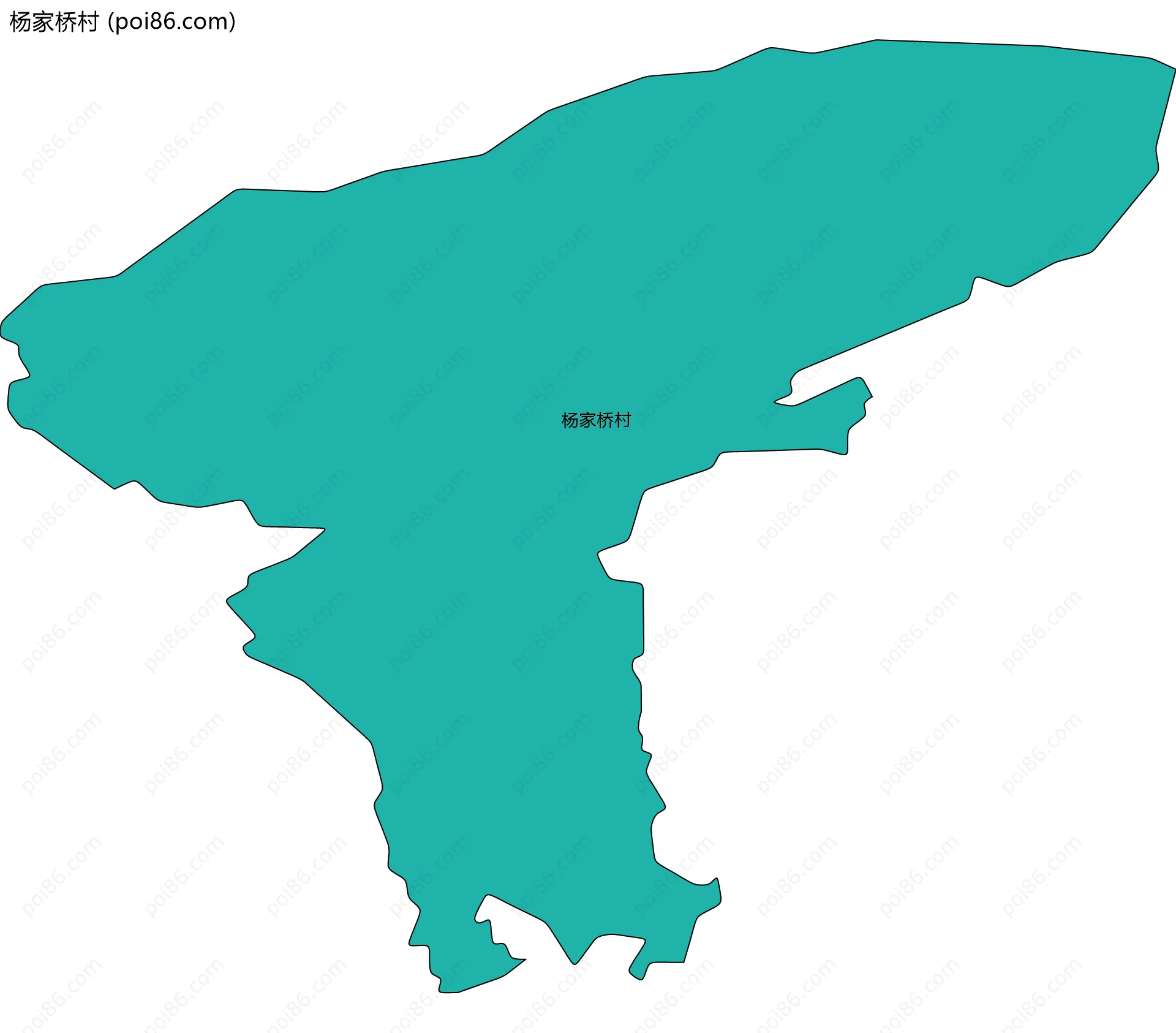 杨家桥村边界地图