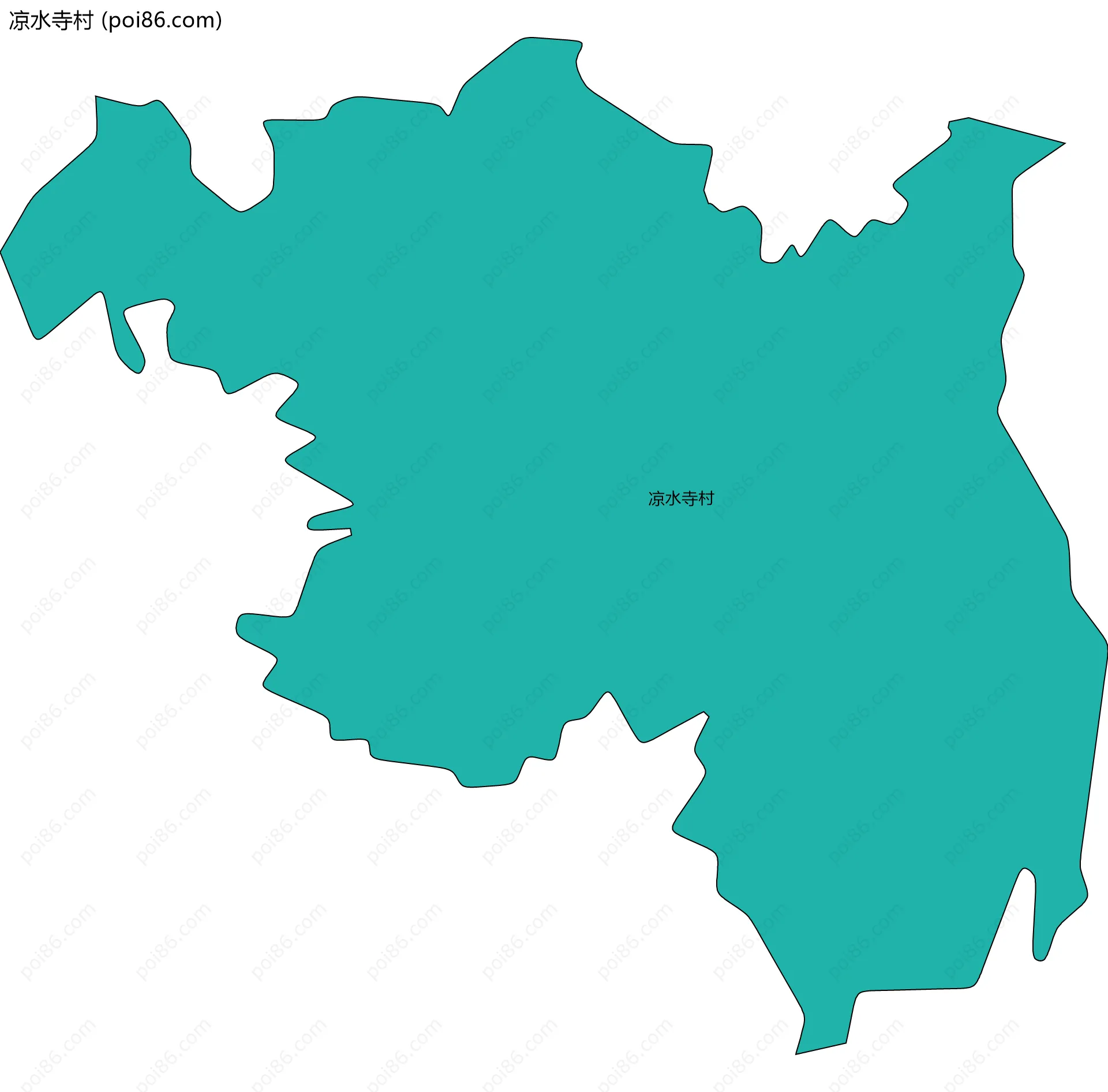 凉水寺村边界地图