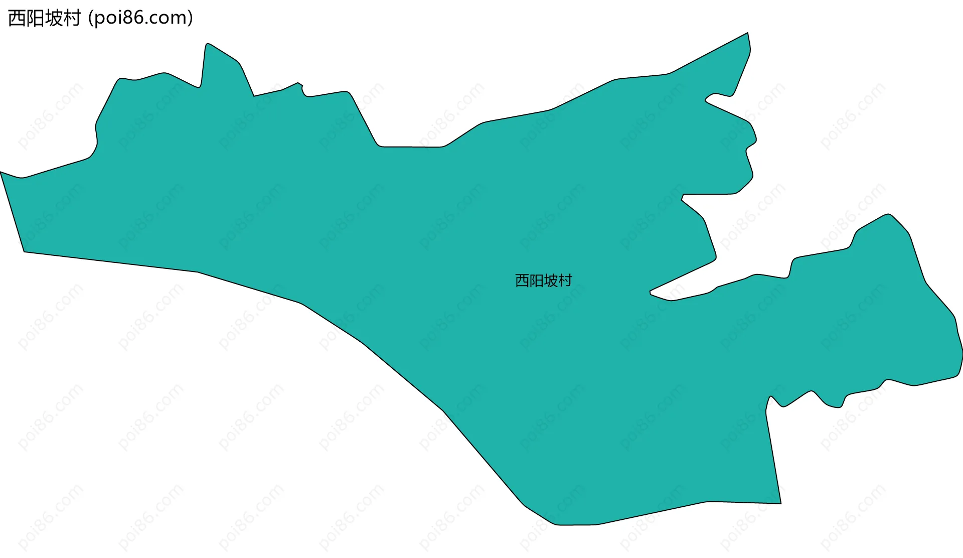 西阳坡村边界地图