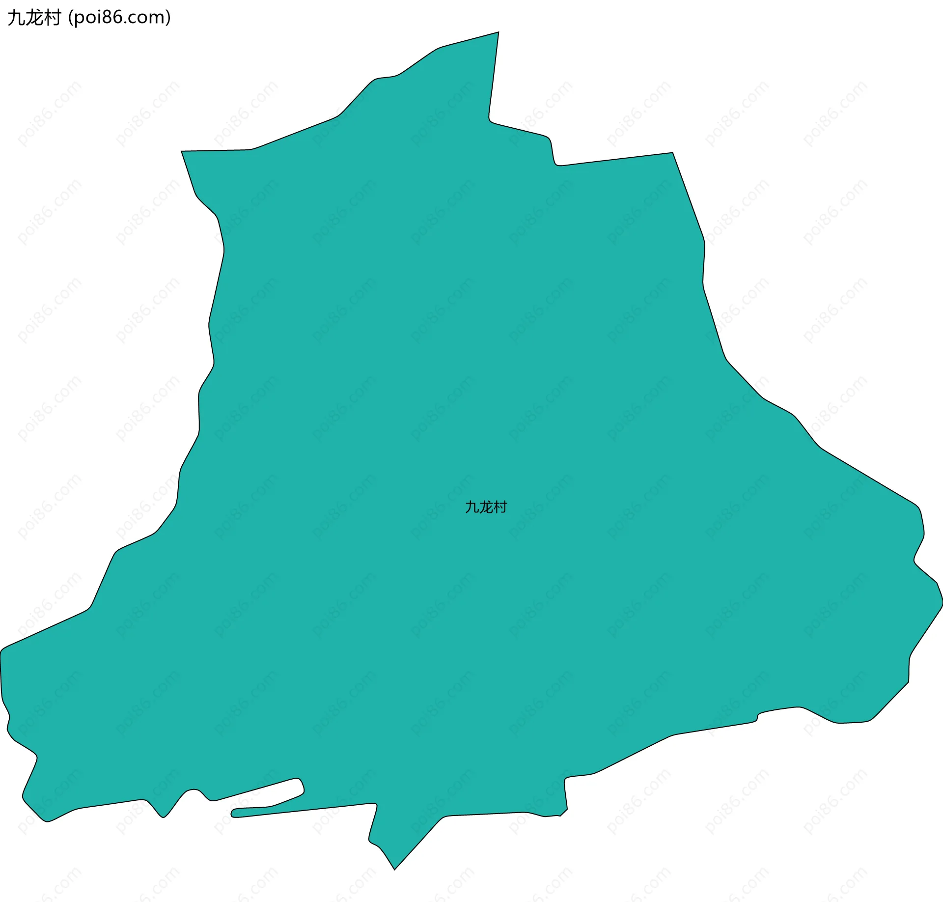 九龙村边界地图