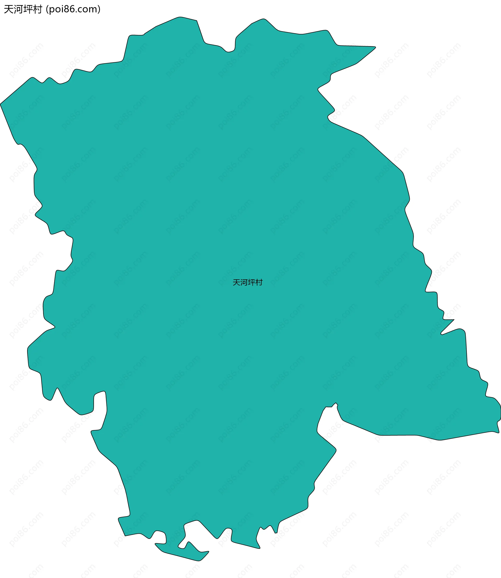 天河坪村边界地图