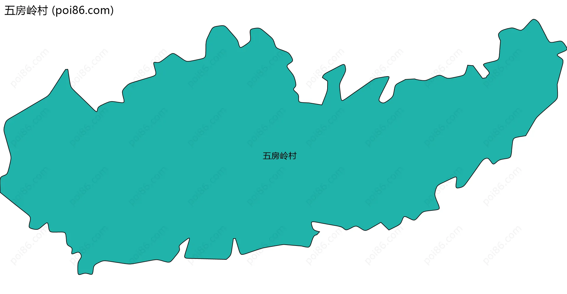 五房岭村边界地图