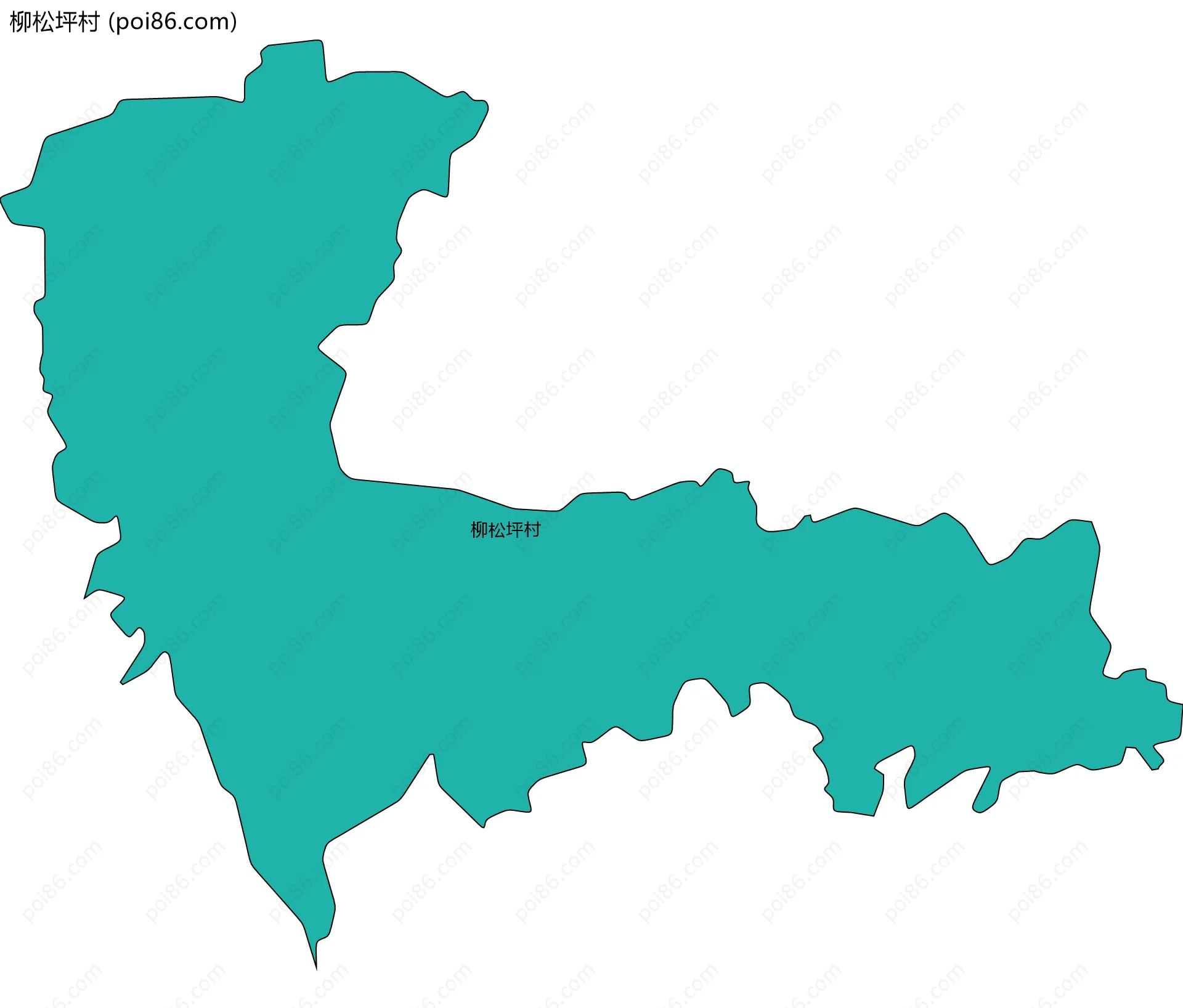 柳松坪村边界地图