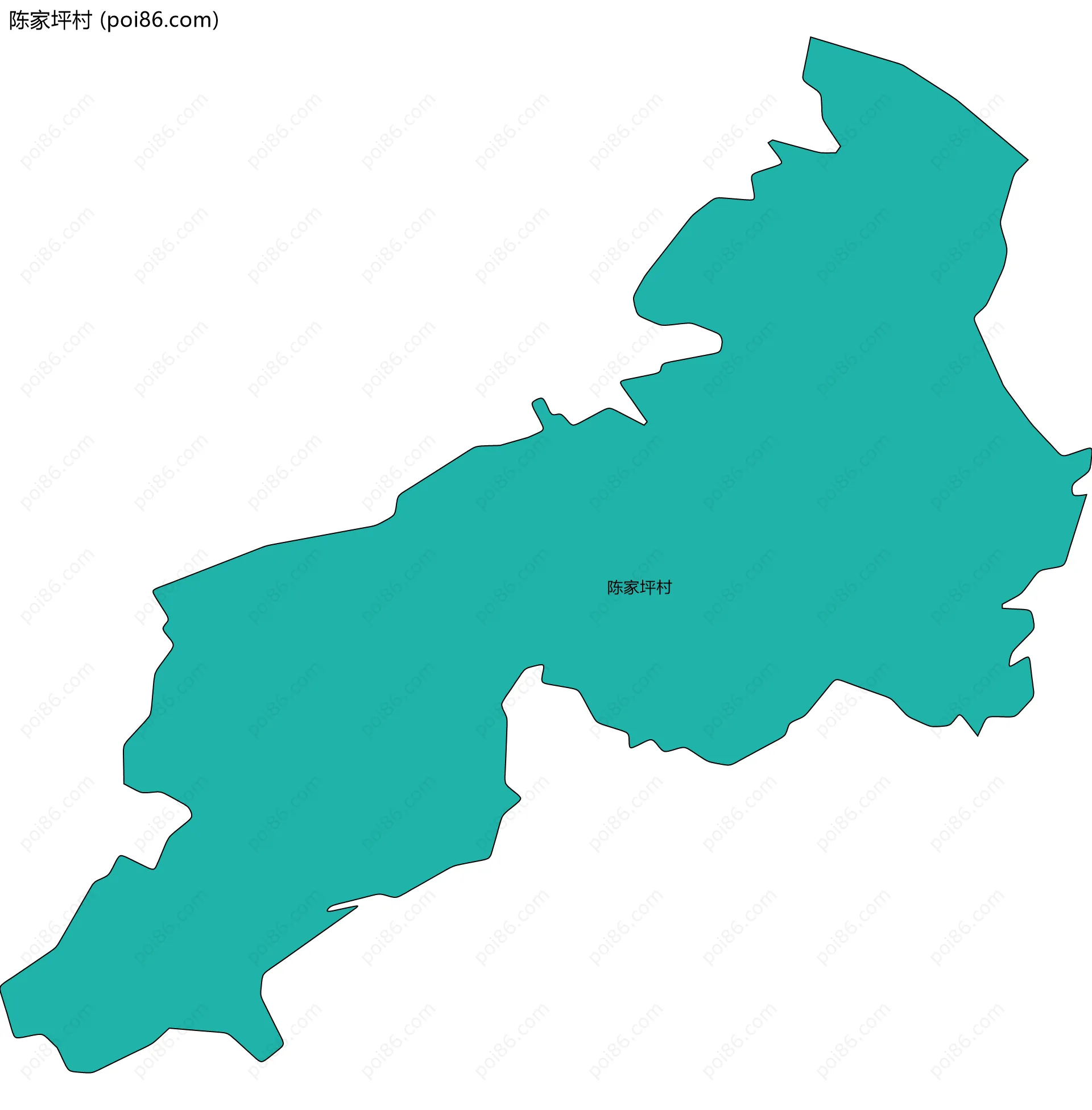 陈家坪村边界地图