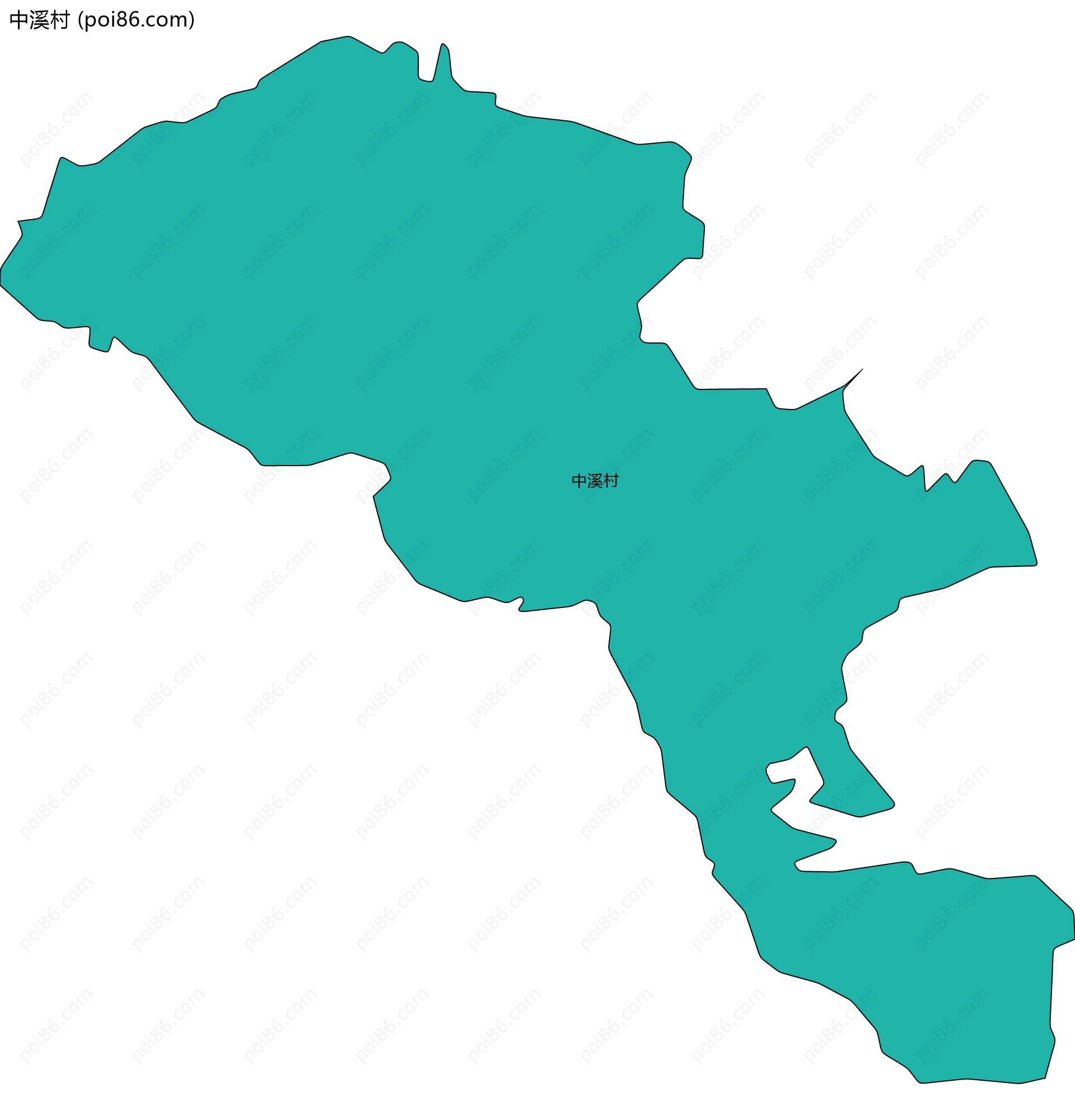 中溪村边界地图