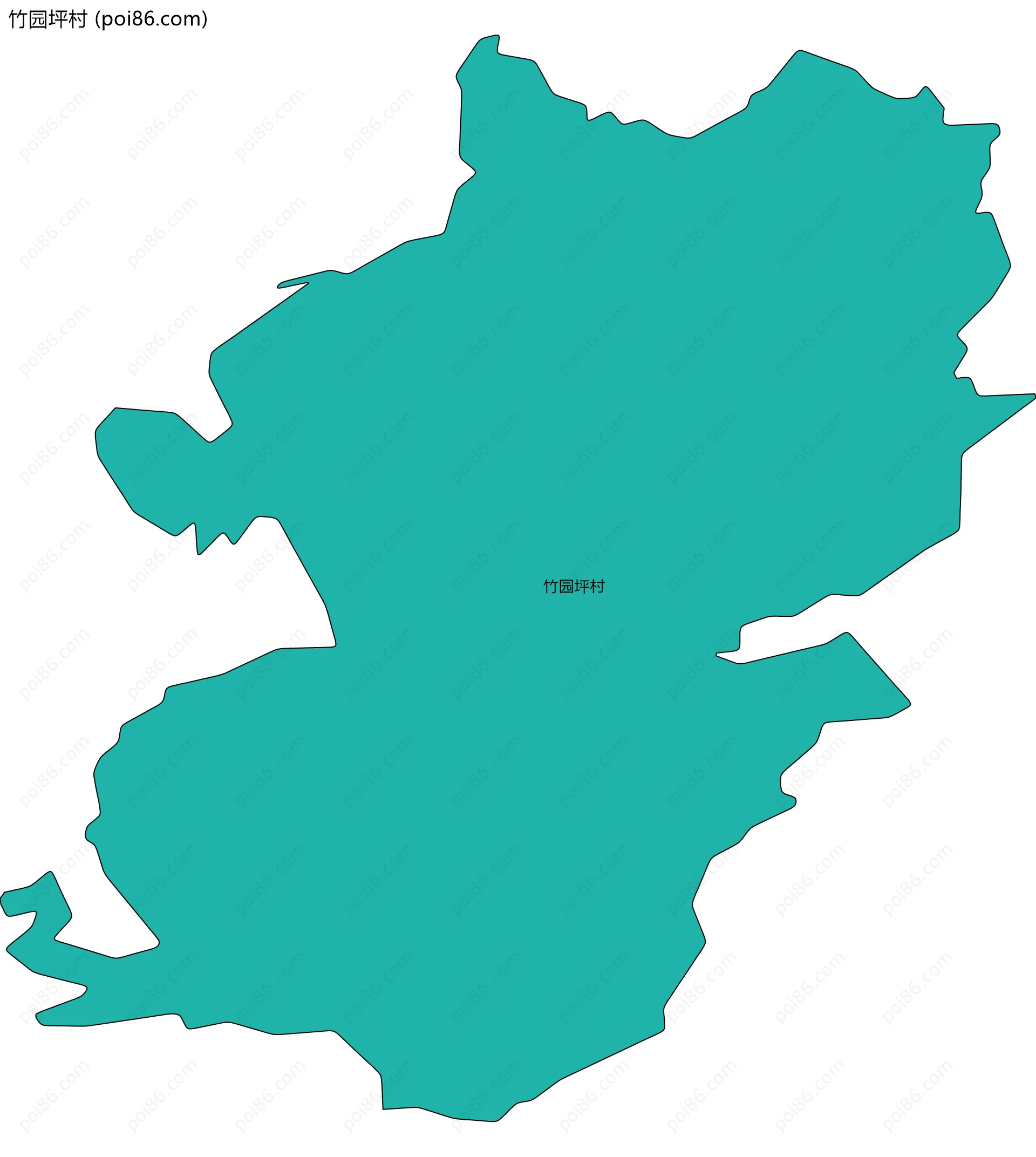 竹园坪村边界地图