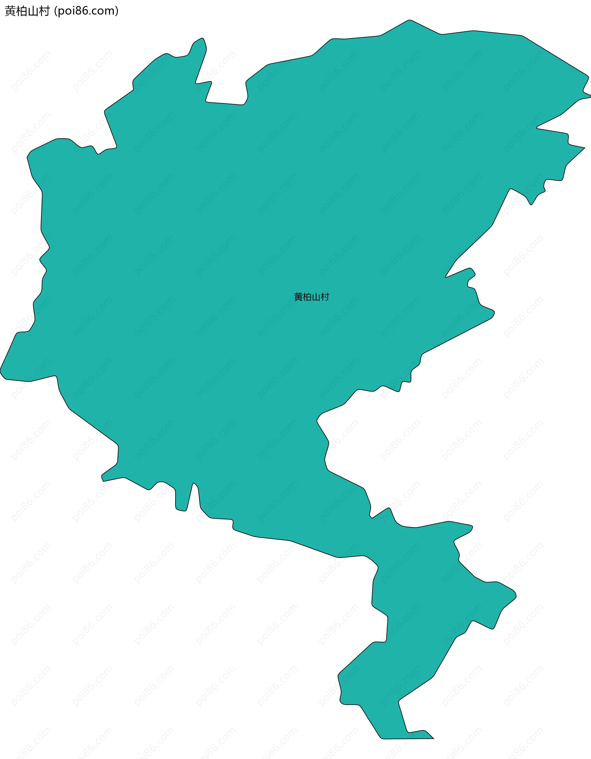 黄柏山村边界地图