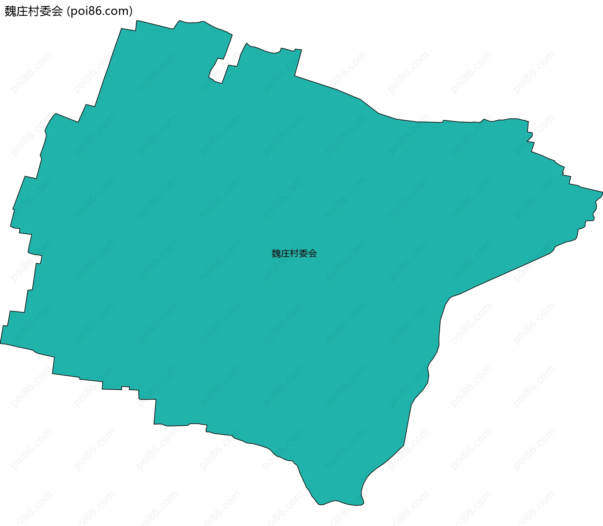 魏庄村委会边界地图