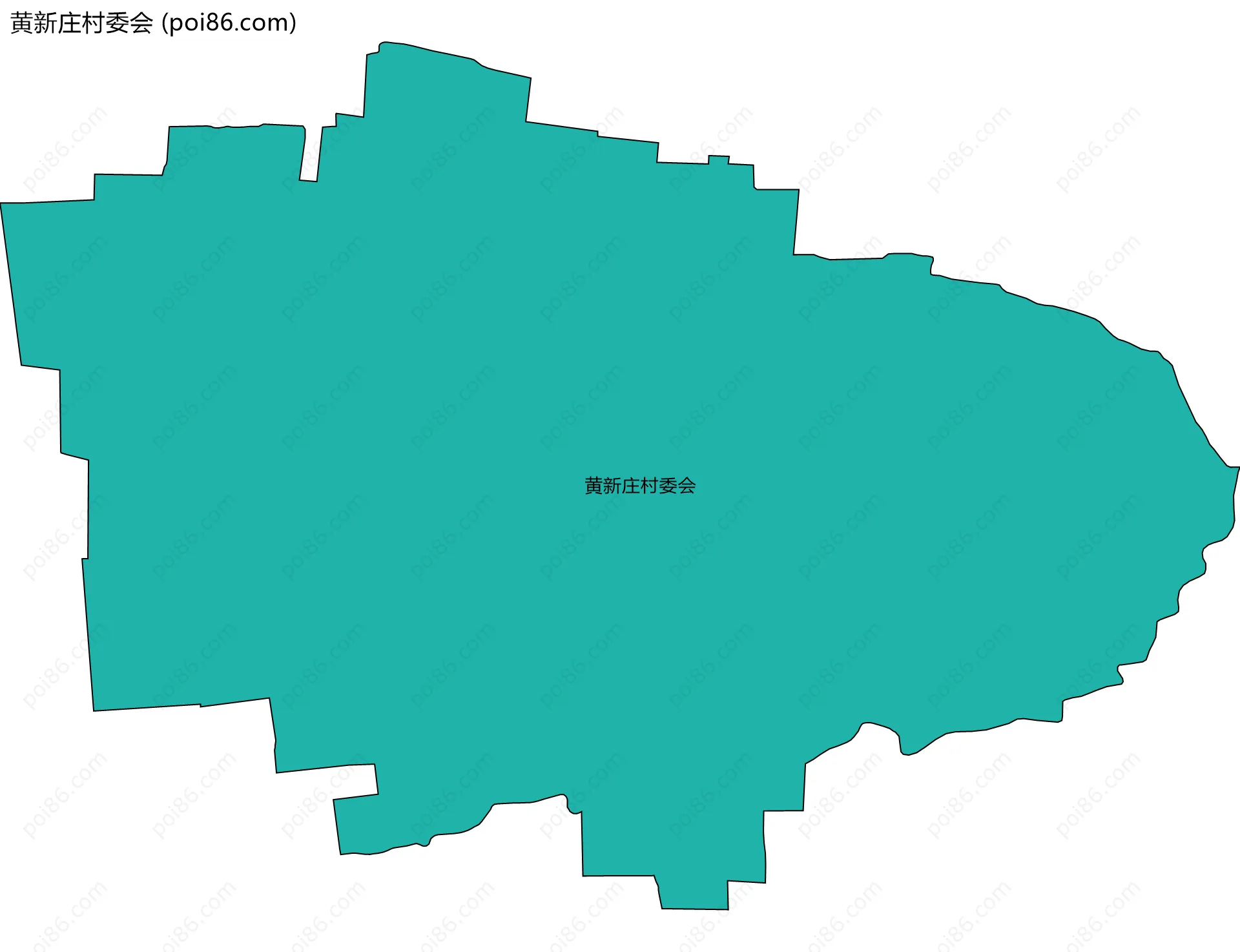 黄新庄村委会边界地图